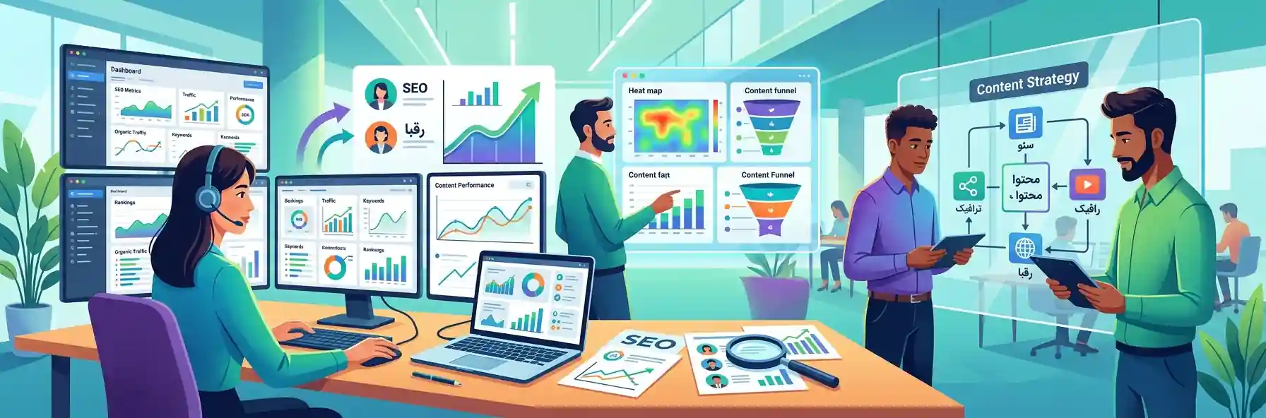 📈 بررسی استراتژی های سئو و بازاریابی محتوایی رقبا