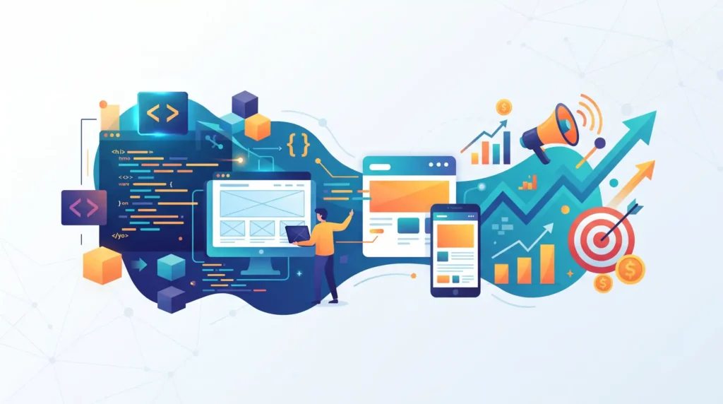 تاثیر مستقیم توسعه وبسایت و برنامه نویسی اختصاصی در بازاریابی