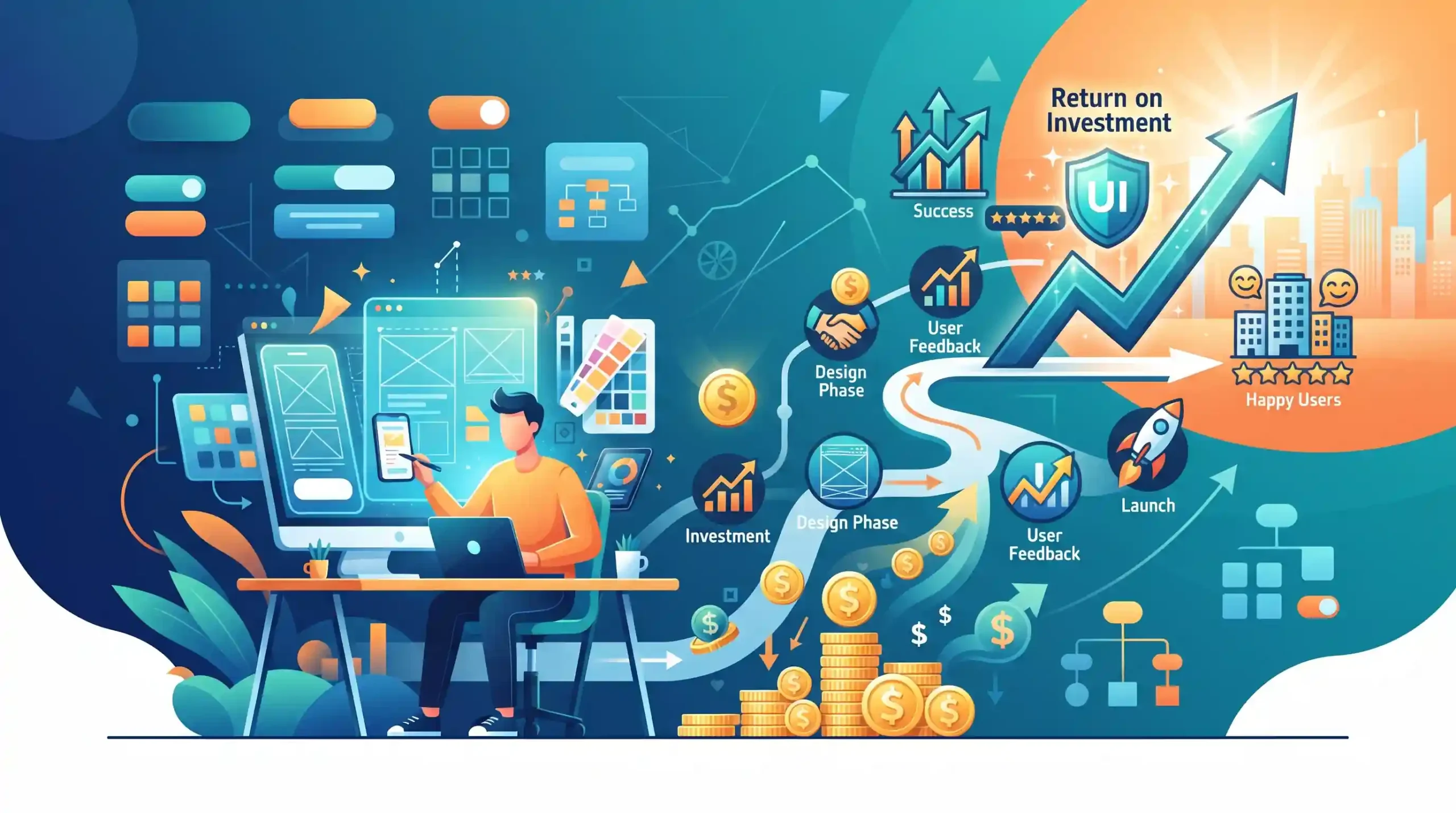 📋 جمع‌بندی و راهنمای نهایی سرمایه‌گذاری در طراحی UI و UX