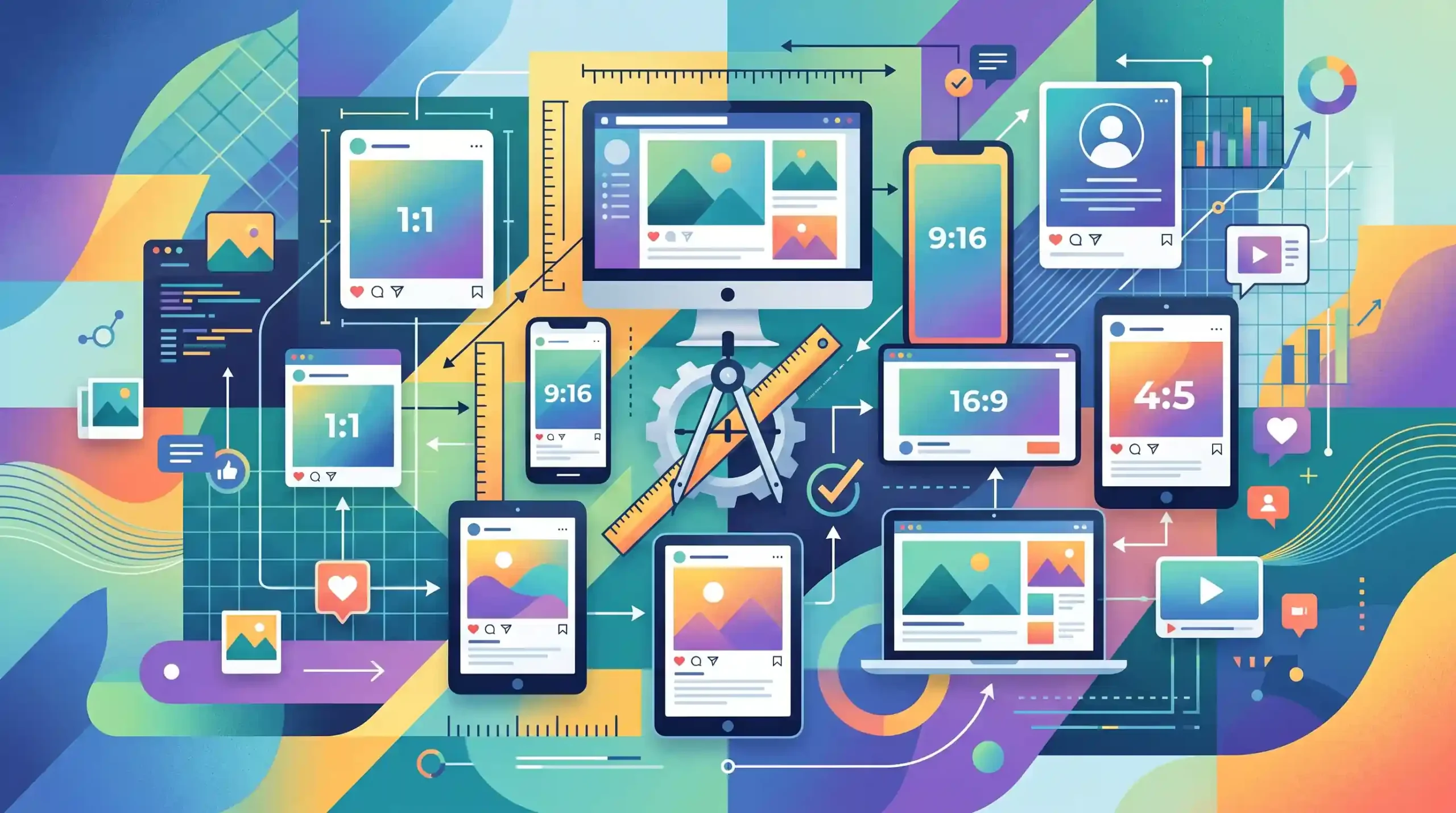 📱 رعایت اصول ابعاد و استانداردهای پلتفرمهای مختلف