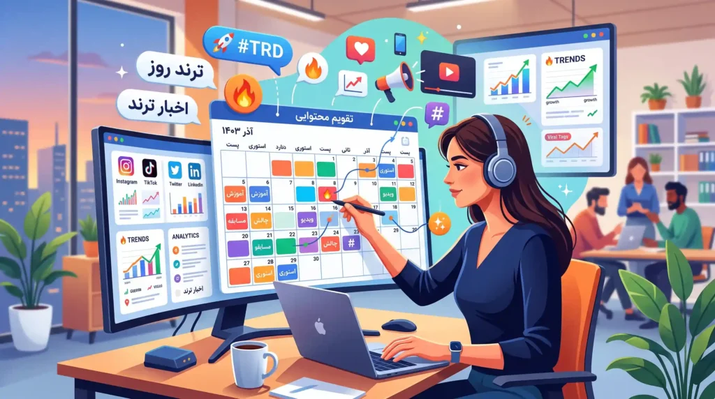 چطور ادمین شبکه های اجتماعی میتواند تقویم محتوایی پیج را بر اساس ترندها ببندد؟