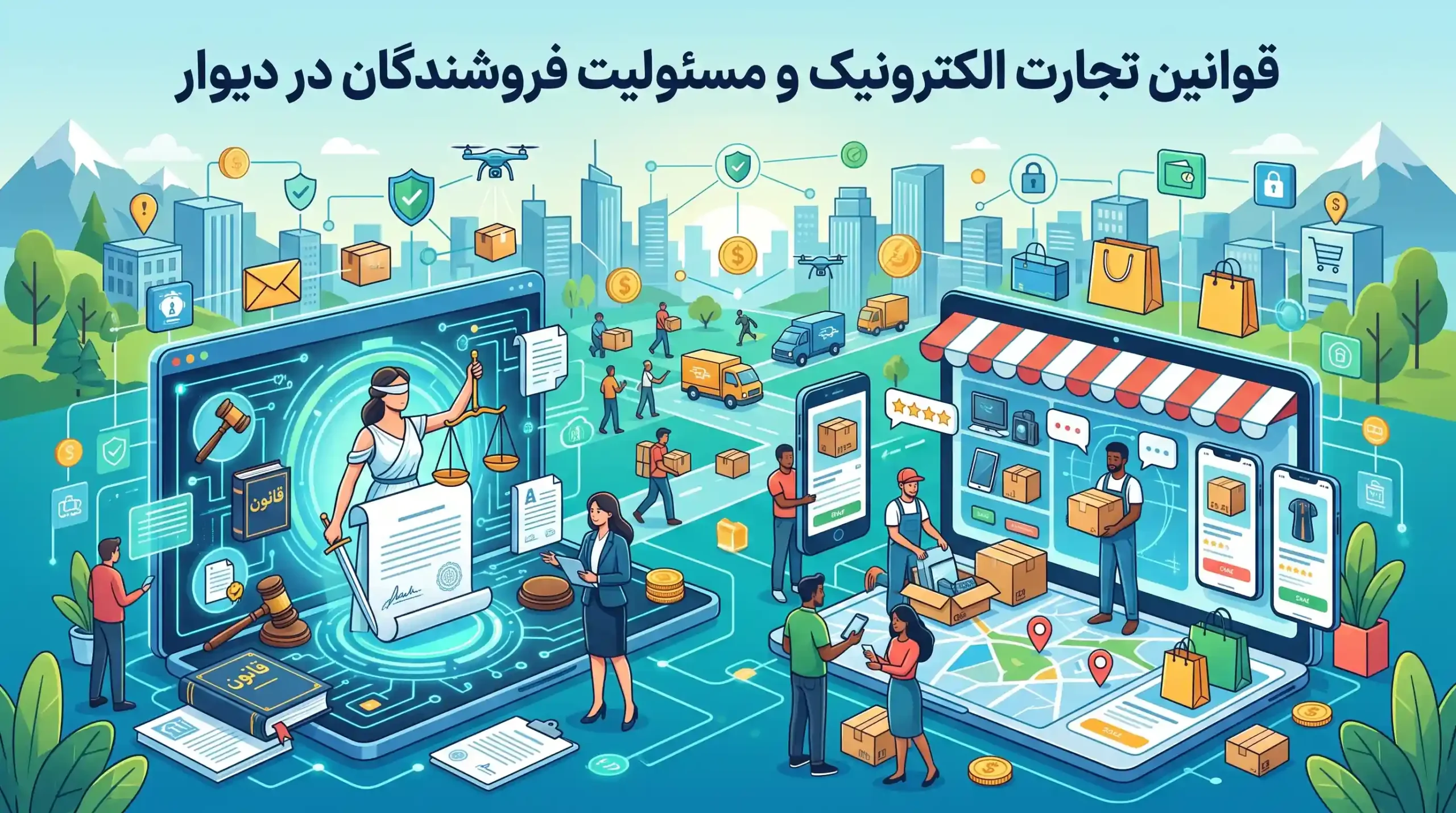 ⚖️ قوانین تجارت الکترونیک و مسئولیت فروشندگان در دیوار