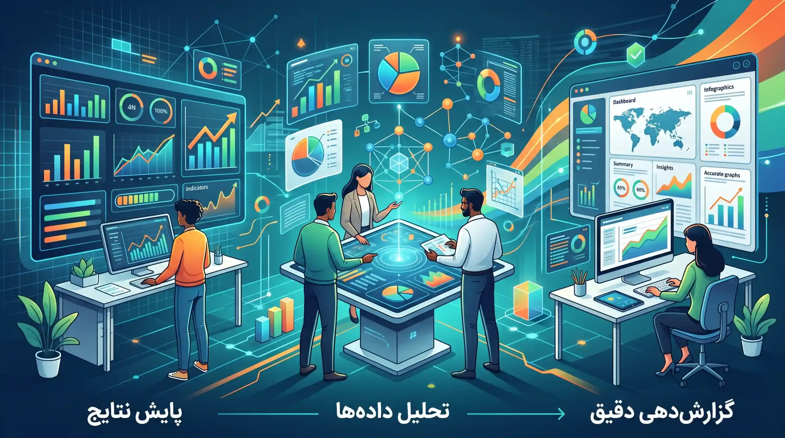 📊 پایش نتایج، تحلیل دادهها و گزارشدهی دقیق