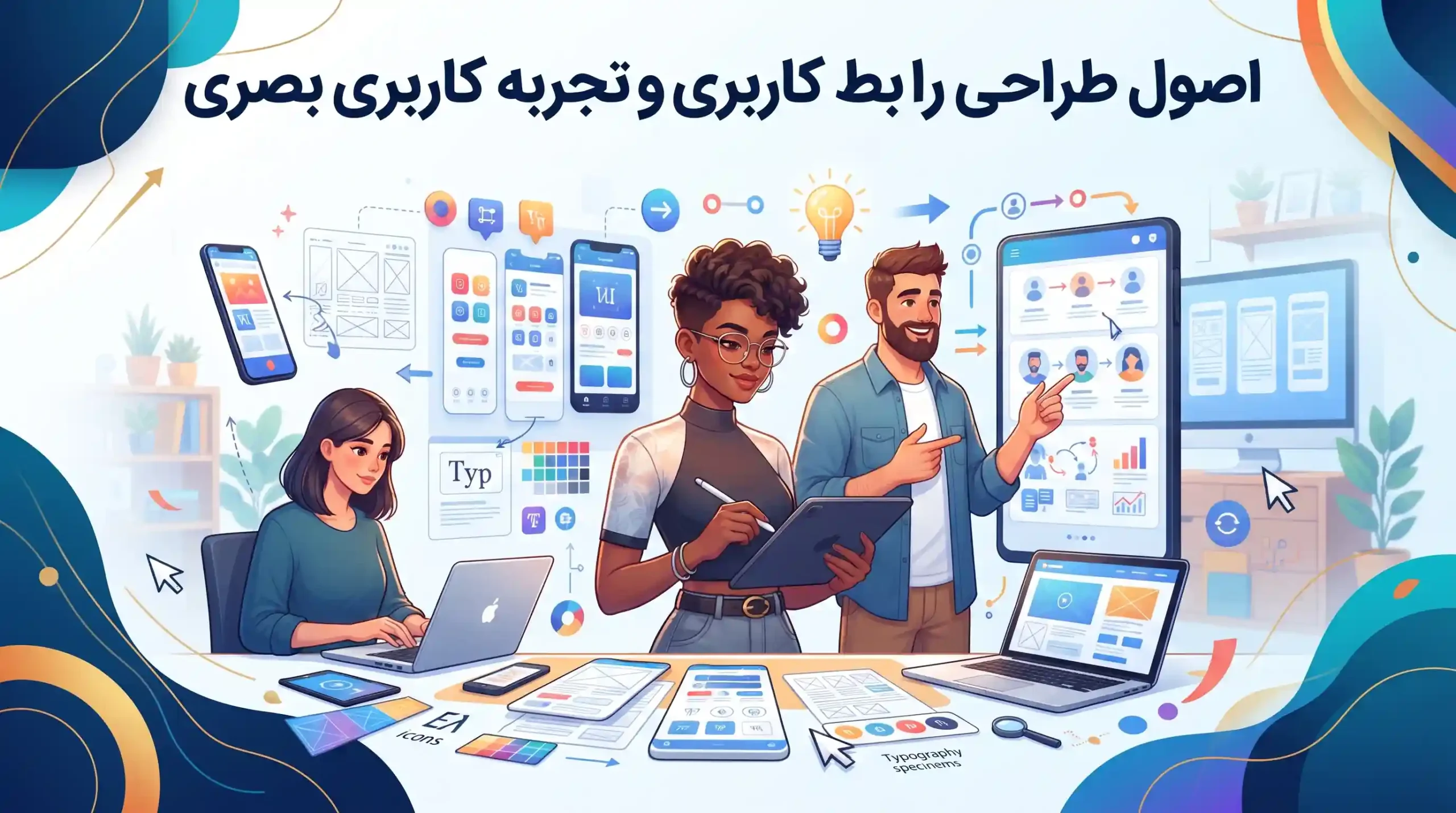 📐 اصول طراحی رابط کاربری و تجربه کاربری بصری