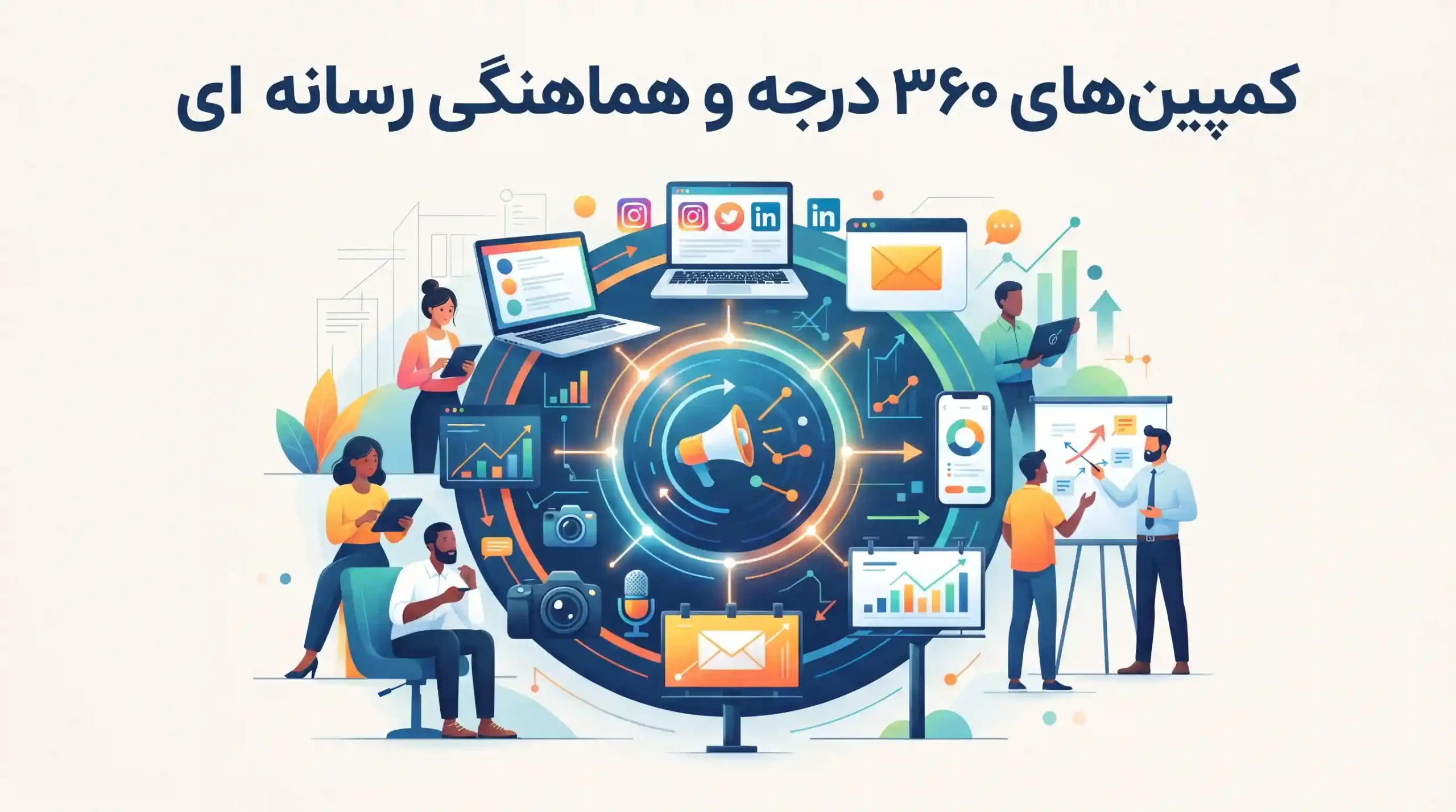 🚀 کمپین‌های ۳۶۰ درجه و هماهنگی رسانه‌ای