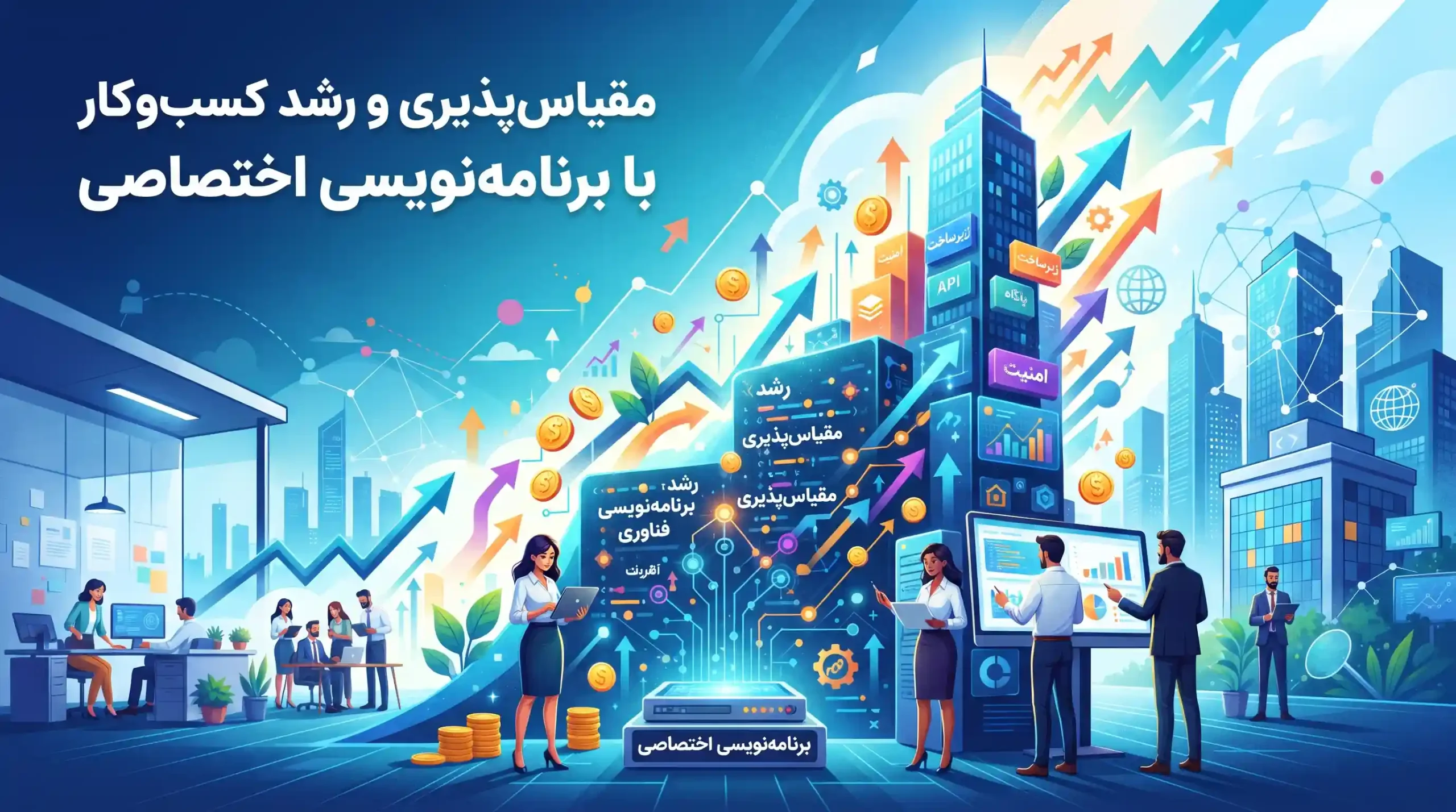 📈 مقیاسپذیری و رشد کسبوکار با برنامهنویسی اختصاصی
