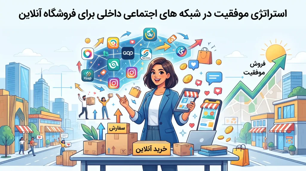 استراتژی موفقیت در شبکه های اجتماعی داخلی برای فروشگاه آنلاین