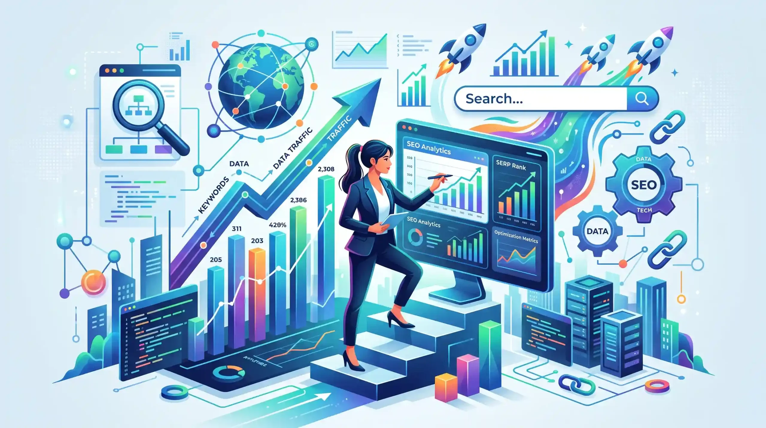 📈 بهینه‌سازی موتورهای جستجو و سئو پیشرفته