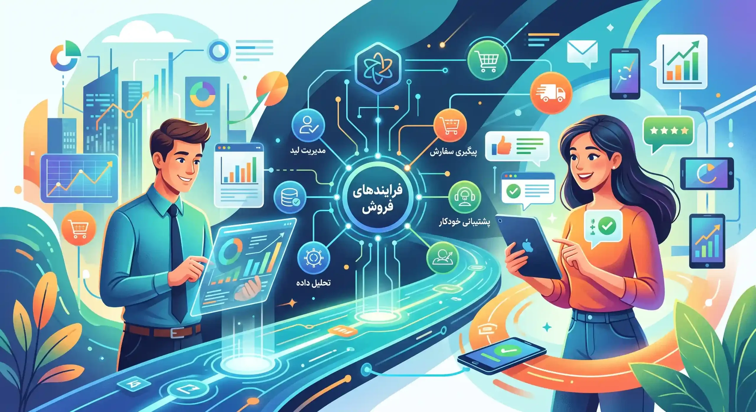 ⚙️ نقش اتوماسیون سازی فرایندهای فروش در بهبود تجربه مشتری