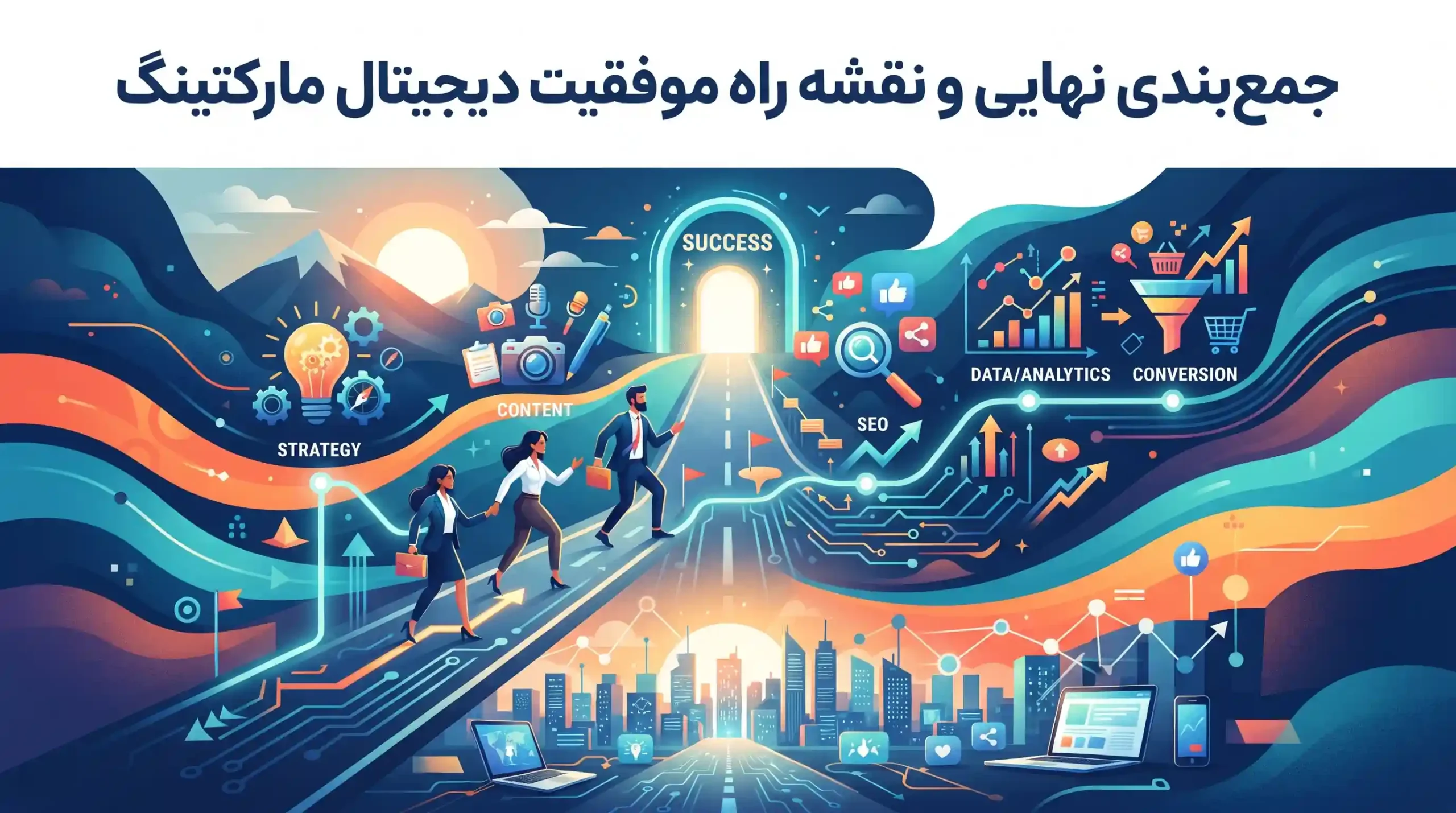 🏁 جمعبندی نهایی و نقشه راه موفقیت دیجیتال مارکتینگ