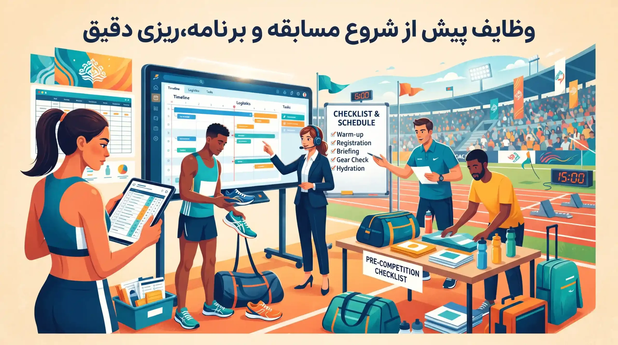 📋 وظایف پیش از شروع مسابقه و برنامه‌ریزی دقیق