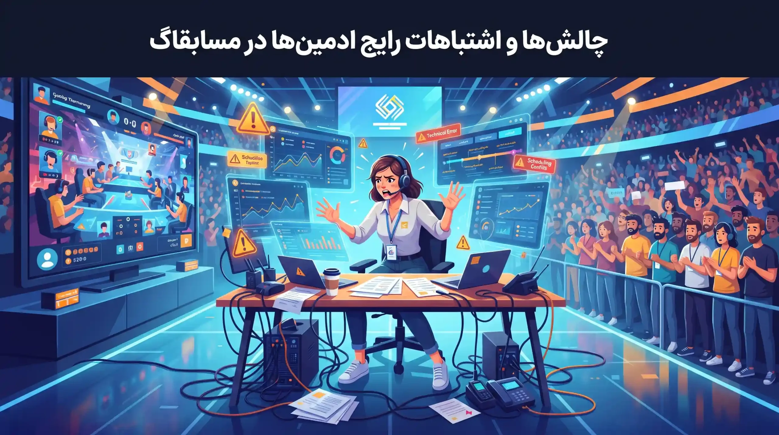 ⚠️ چالش‌ها و اشتباهات رایج ادمین‌ها در مسابقات بزرگ