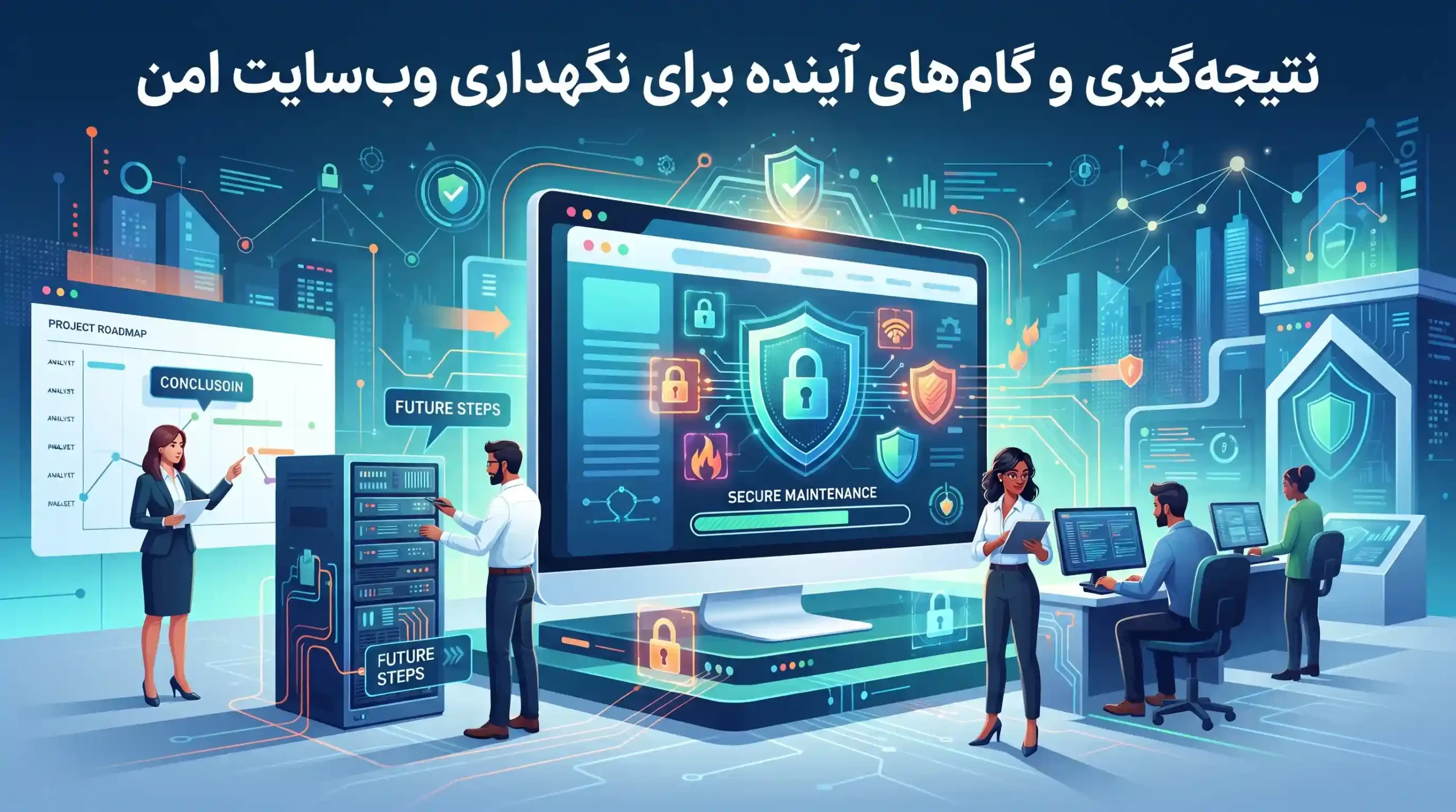 🎯 نتیجه‌گیری و گام‌های آینده برای نگهداری وب‌سایت امن
