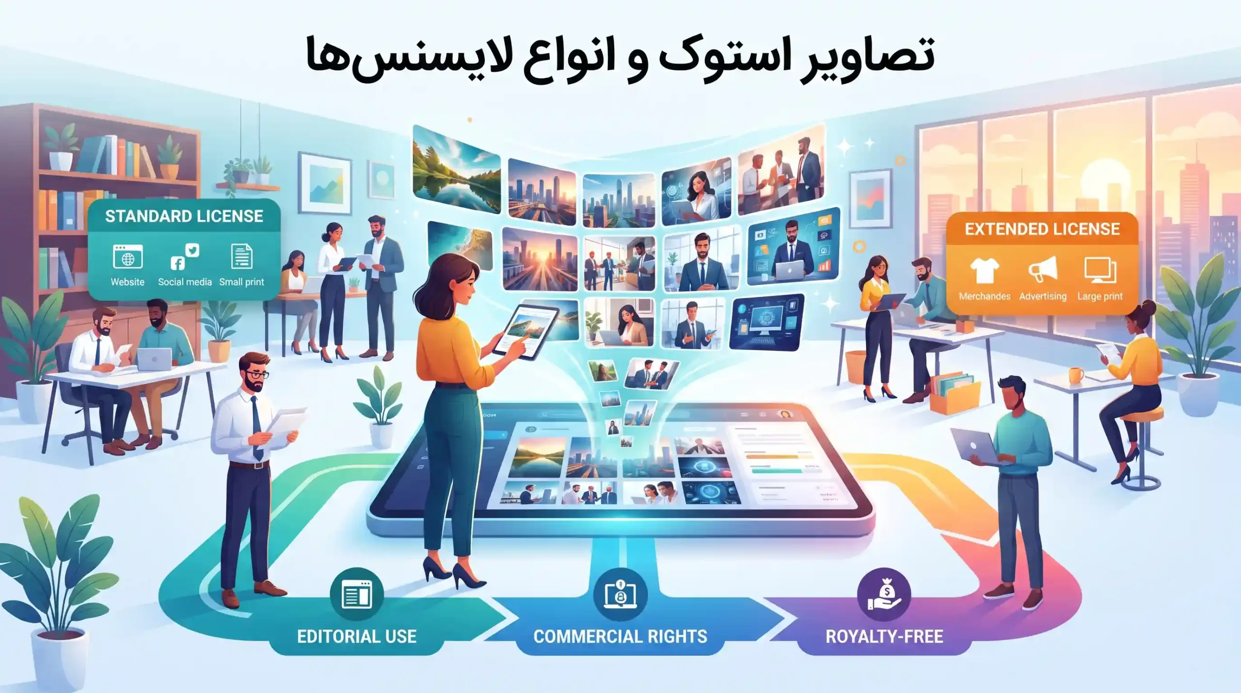 📷 تصاویر استوک و انواع لایسنس‌ها