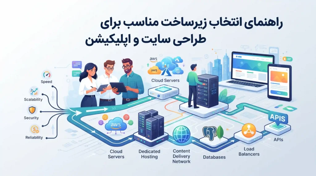 راهنمای انتخاب زیرساخت مناسب برای طراحی سایت و اپلیکیشن