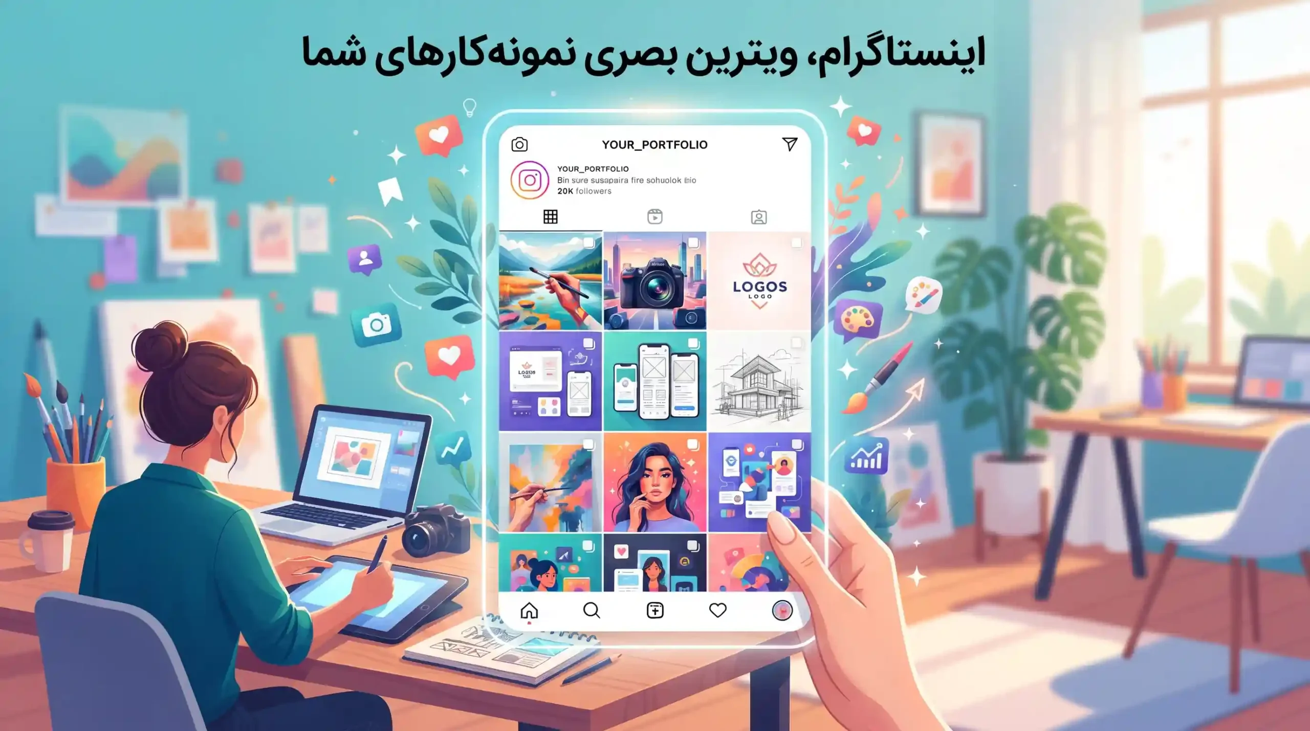 📸 اینستاگرام، ویترین بصری نمونهکارهای شما