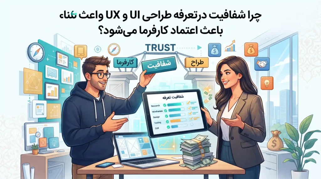 چرا شفافیت در تعرفه طراحی UI و UX باعث اعتماد کارفرما می‌شود؟