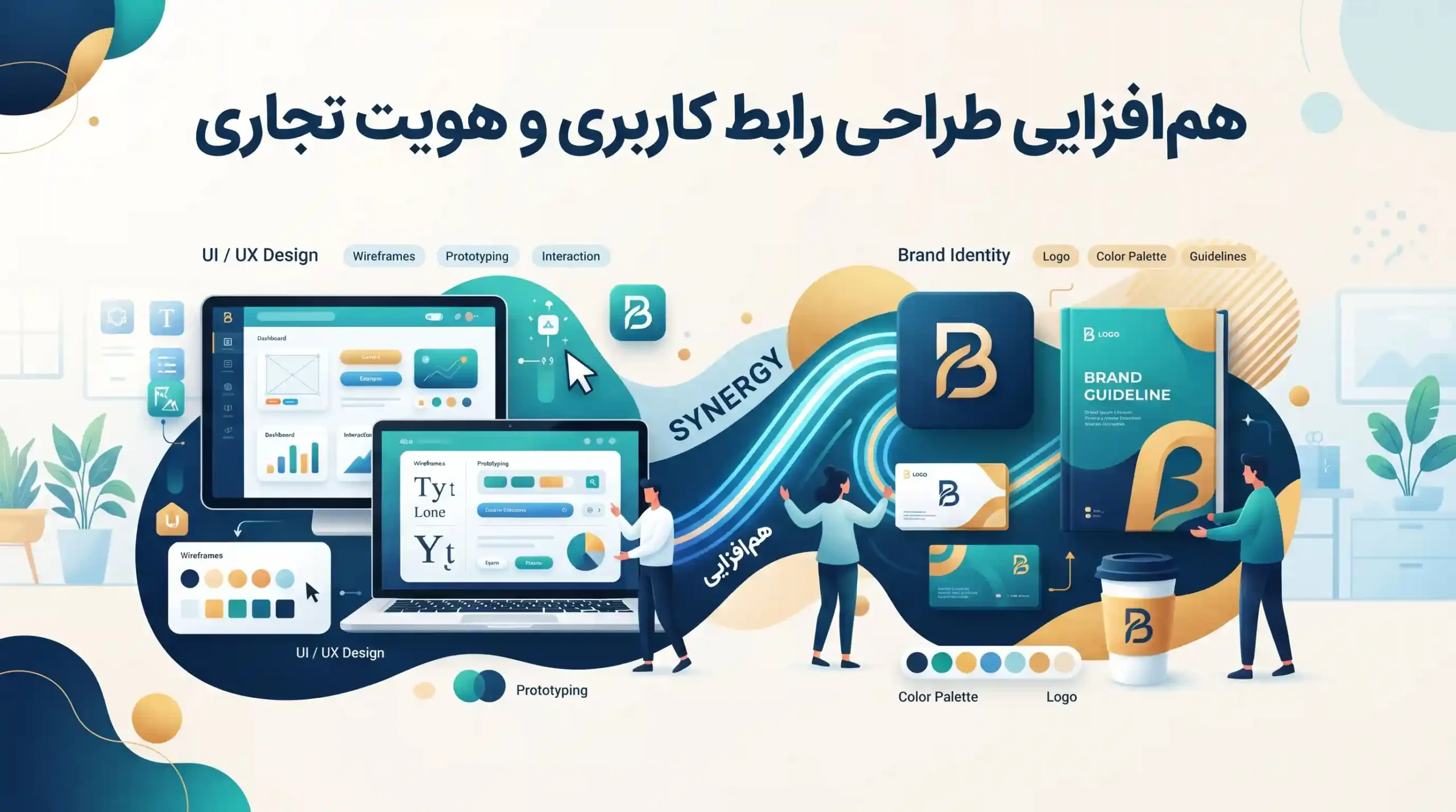 🎨 همافزایی طراحی رابط کاربری و هویت تجاری