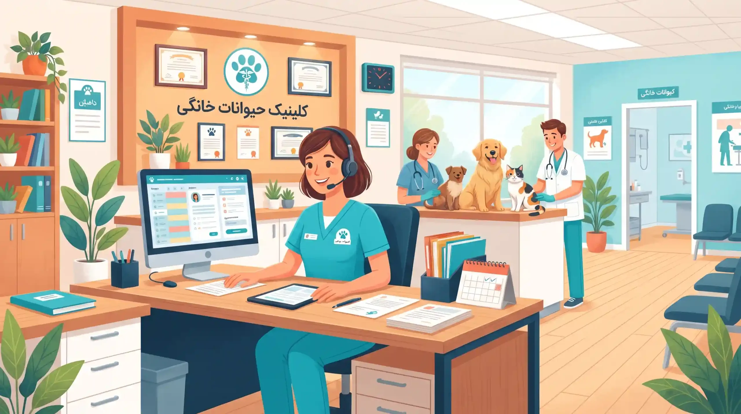🎯 نقش کلیدی ادمین تمام‌وقت در ارتقای اعتبار کلینیک حیوانات خانگی