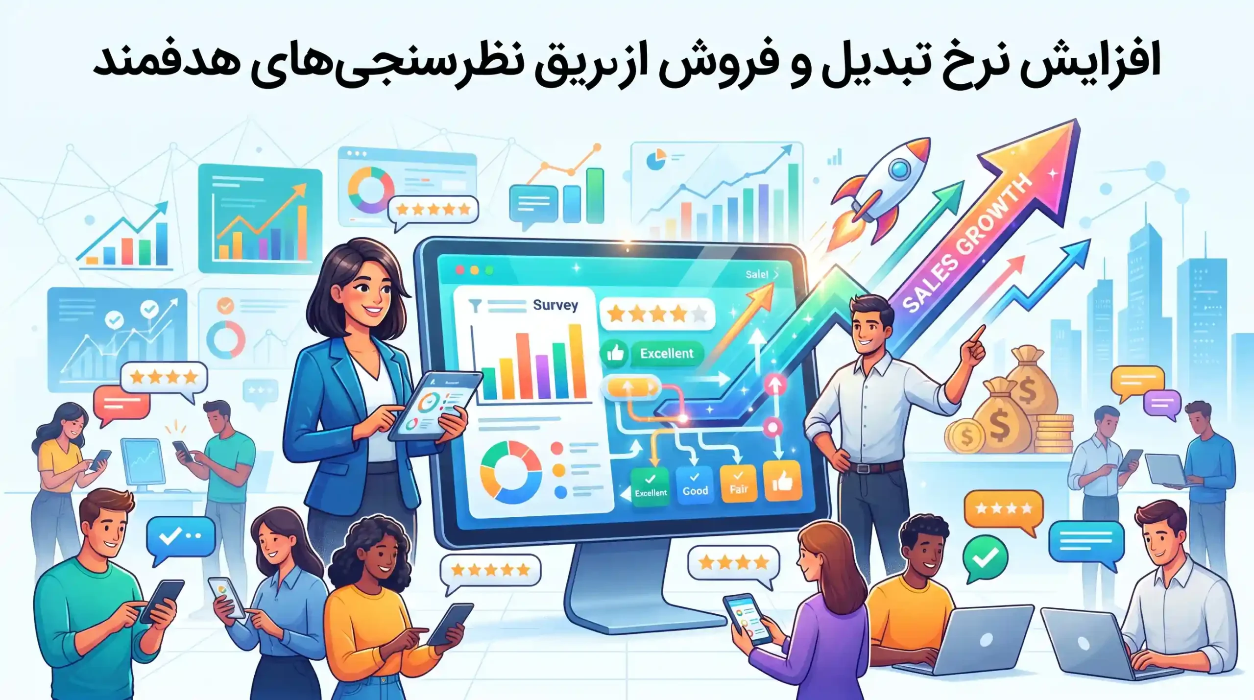 🚀 افزایش نرخ تبدیل و فروش از طریق نظرسنجی‌های هدفمند