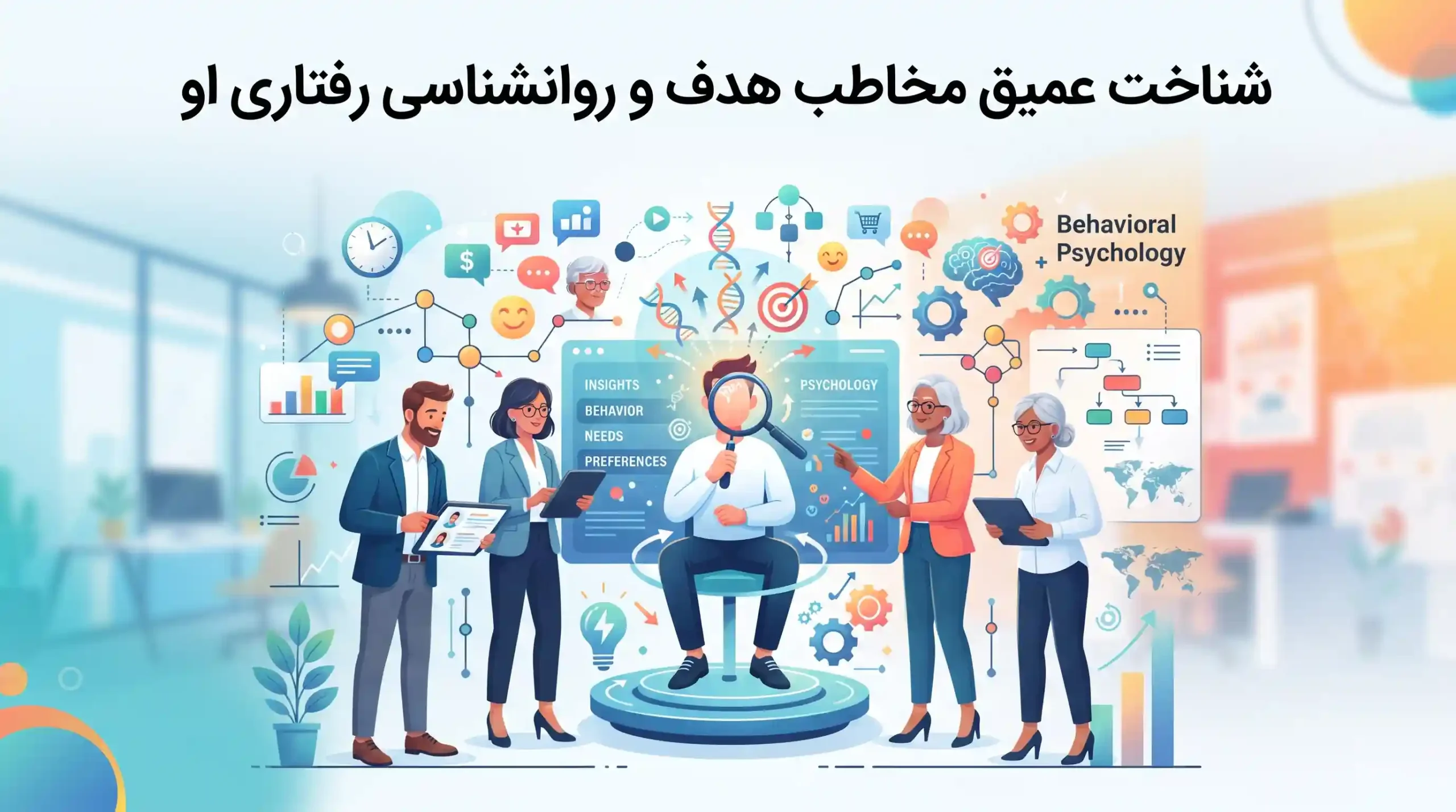🧠 شناخت عمیق مخاطب هدف و روانشناسی رفتاری او