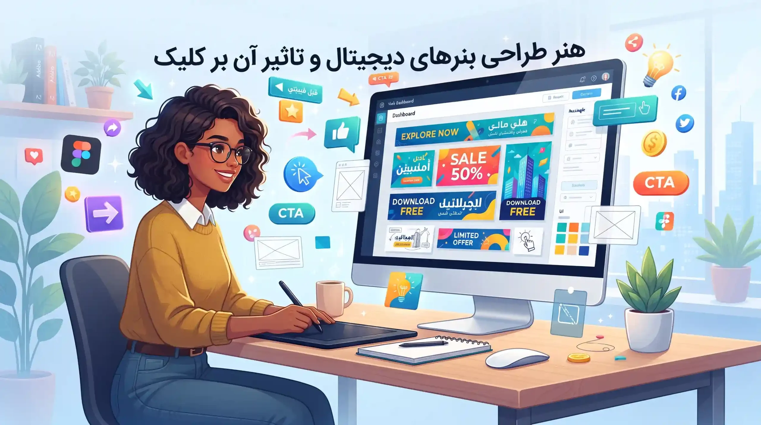 🖼️ هنر طراحی بنرهای دیجیتال و تاثیر آن بر کلیک
