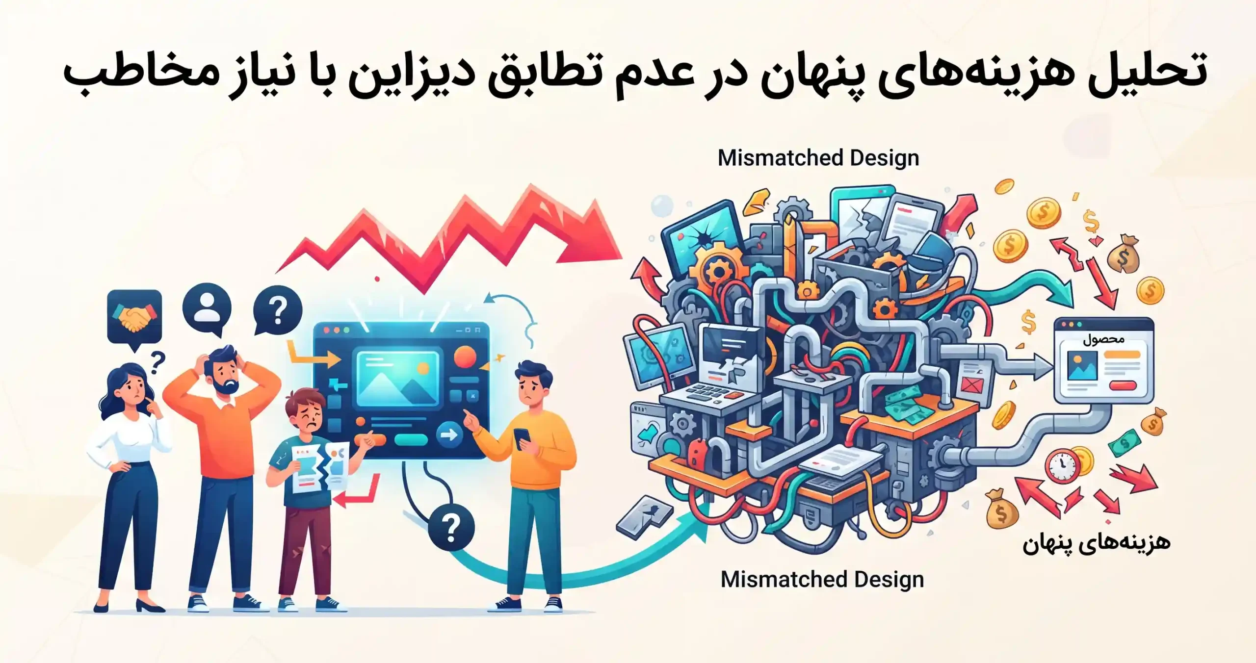 💼 تحلیل هزینههای پنهان در عدم تطابق دیزاین با نیاز مخاطب