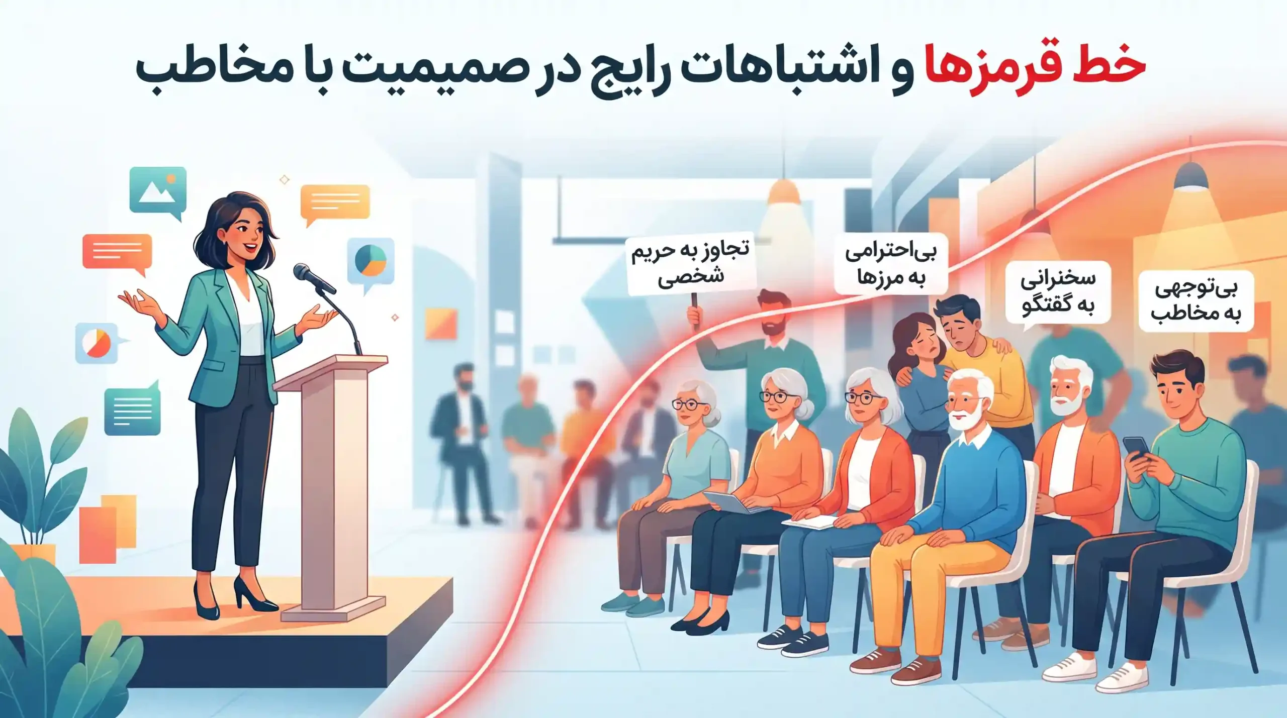 🚫 خط قرمزها و اشتباهات رایج در صمیمیت با مخاطب