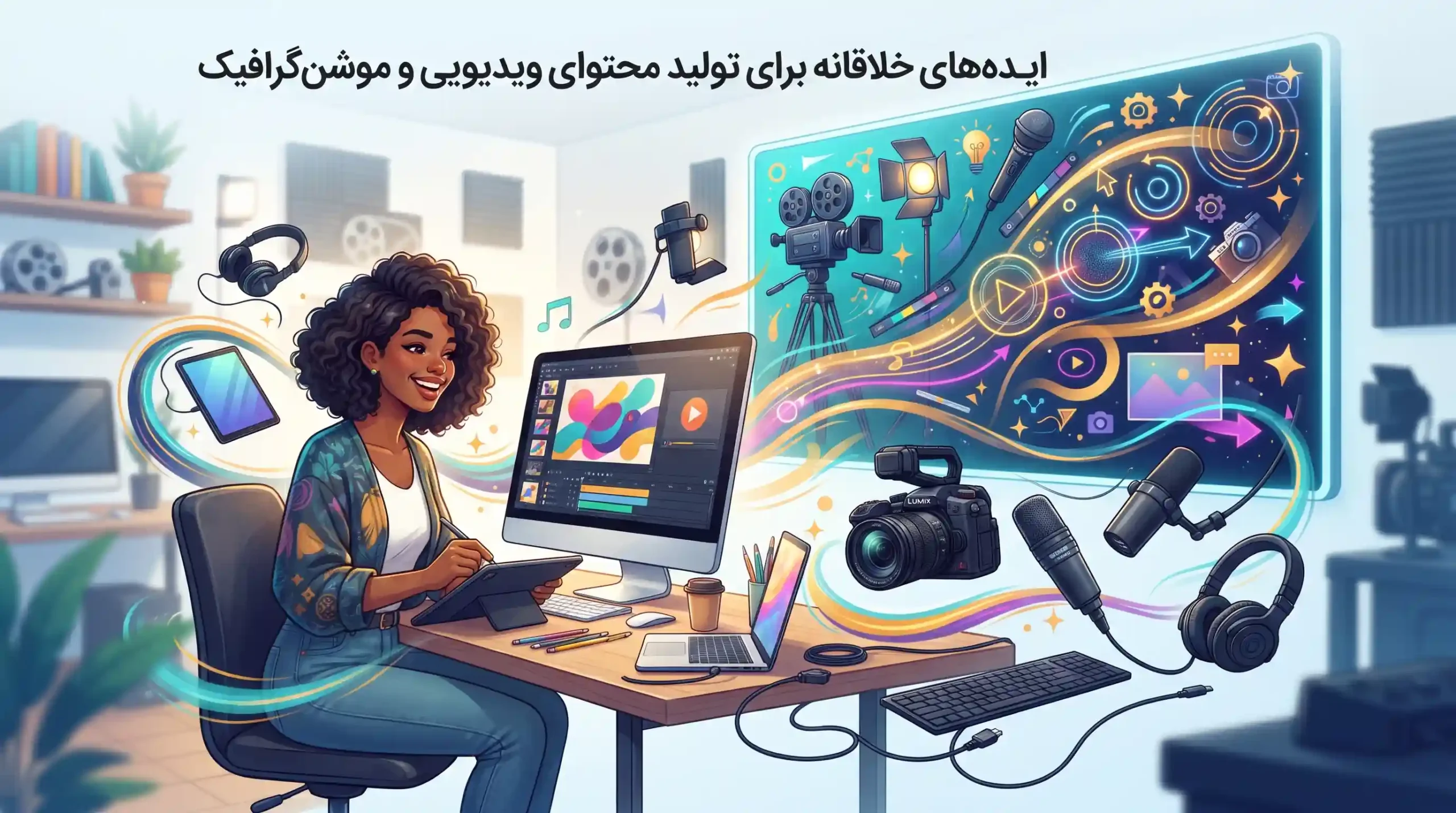 💡 ایدههای خلاقانه برای تولید محتوای ویدیویی و موشنگرافیک