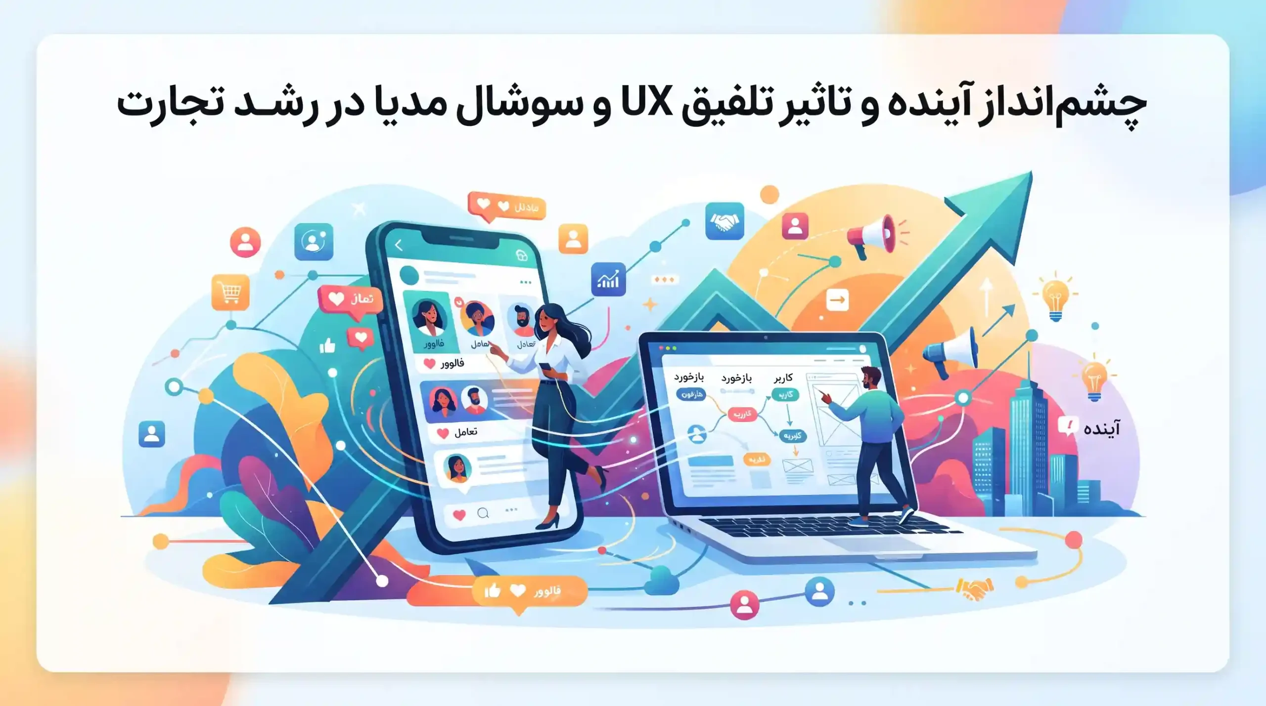 🚀 چشمانداز آینده و تاثیر تلفیق UX و سوشال مدیا در رشد تجارت
