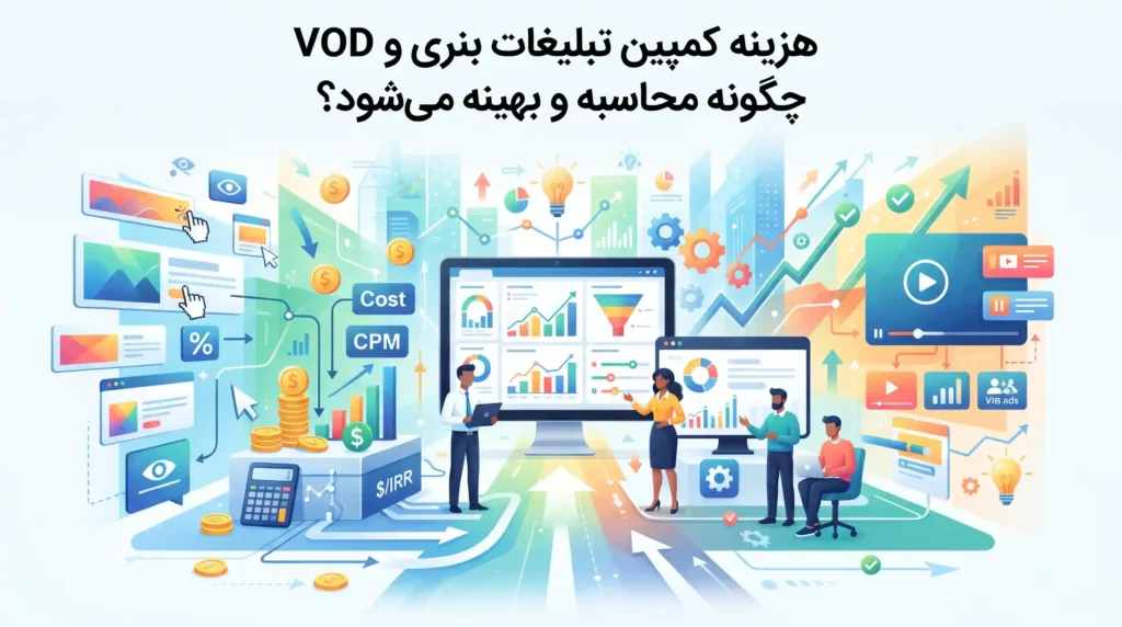 هزینه کمپین تبلیغات بنری و VOD چگونه محاسبه و بهینه می‌شود؟