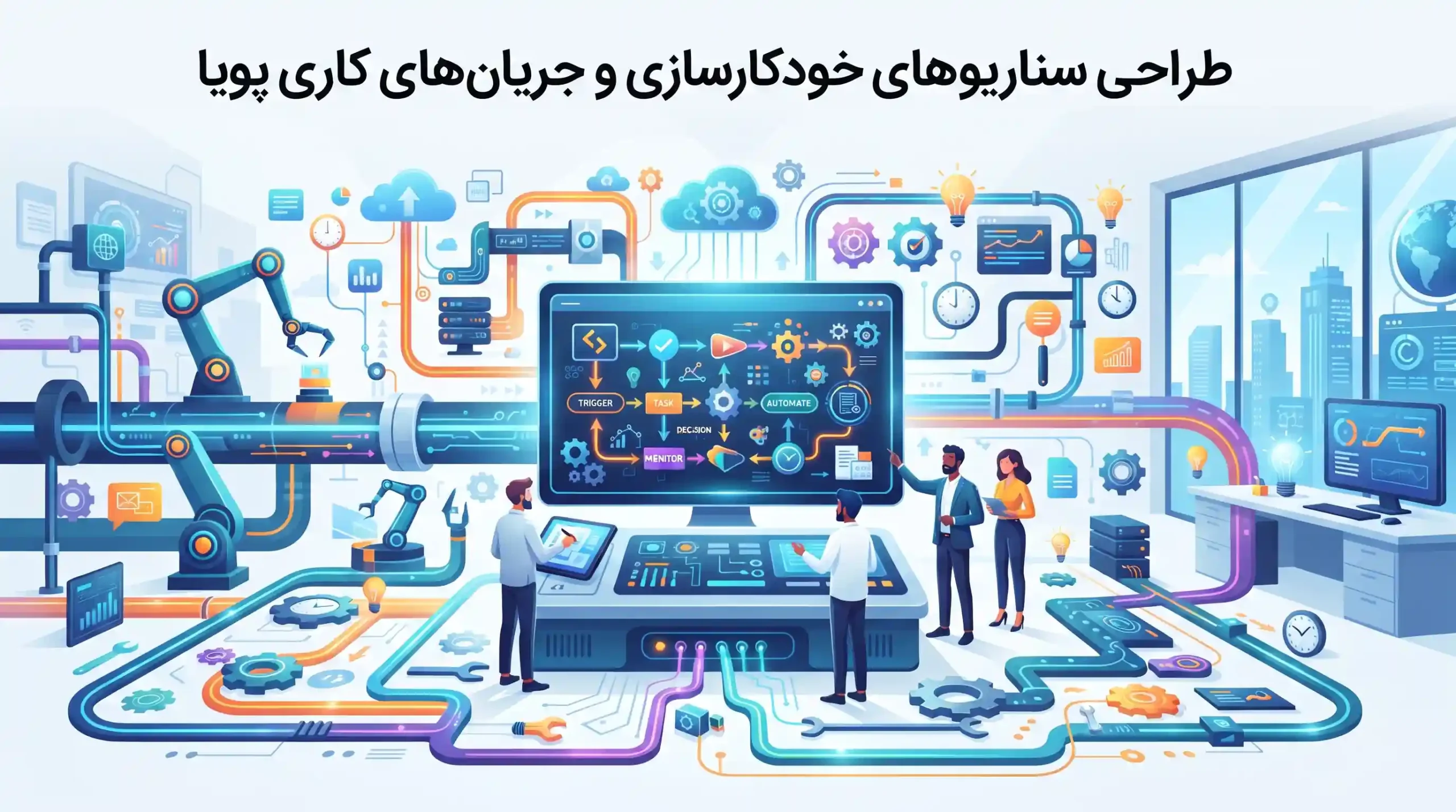 📊 طراحی سناریوهای خودکارسازی و جریانهای کاری پویا