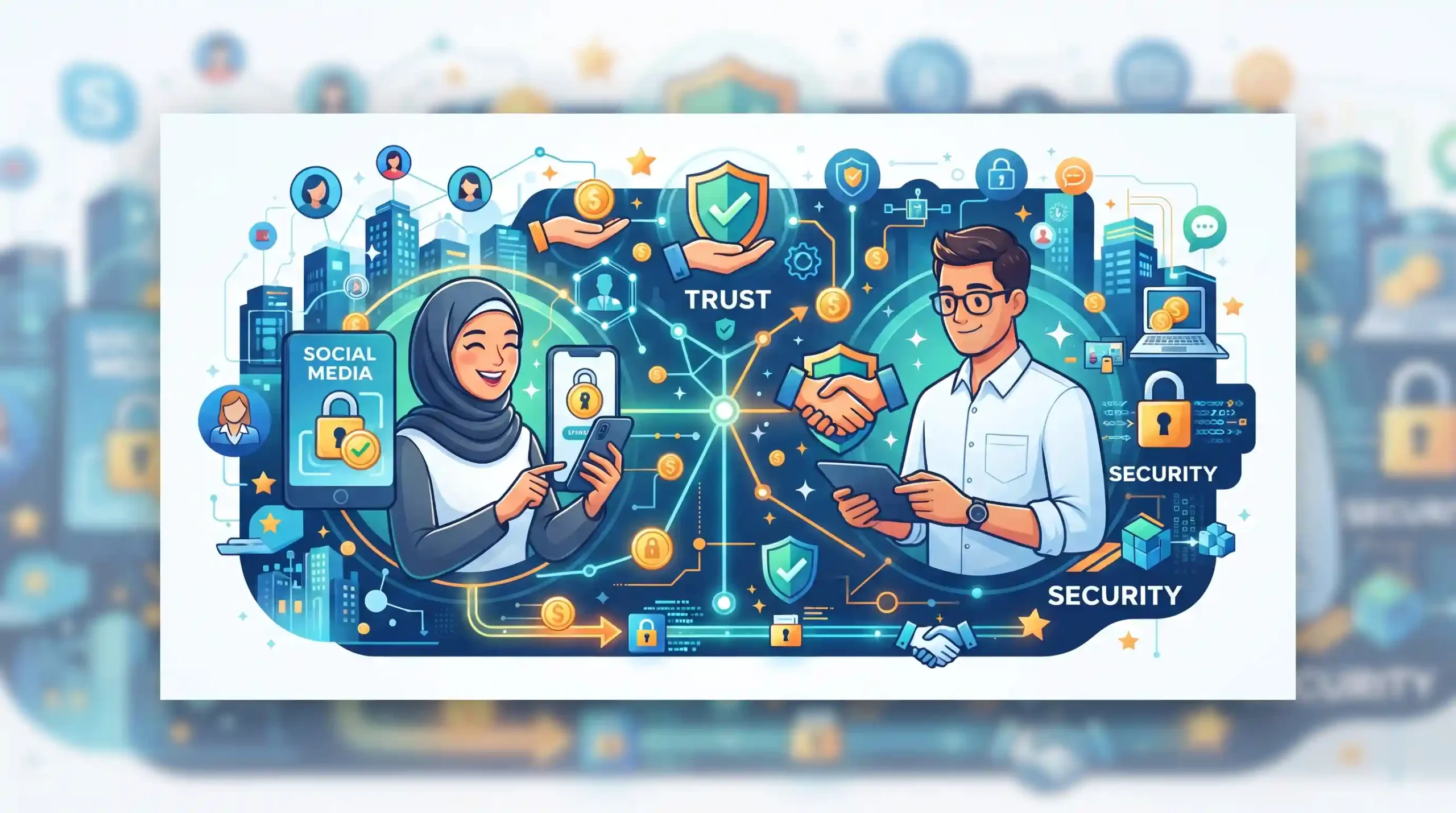 🔒 امنیت تراکنش‌ها و اعتمادسازی در شبکه‌های اجتماعی