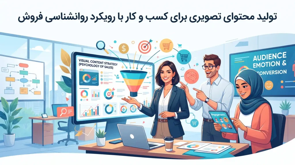 تولید محتوای تصویری برای کسب و کار با رویکرد روانشناسی فروش