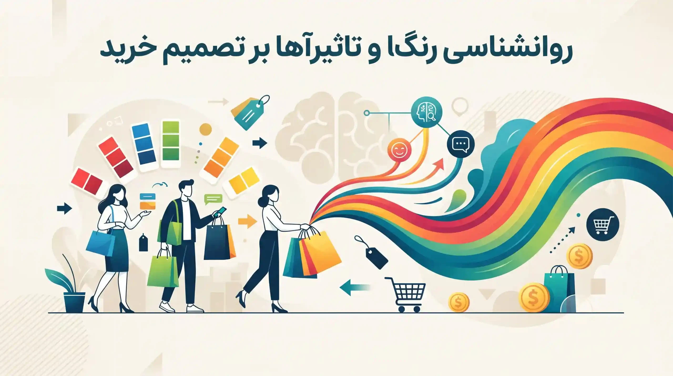 🧠 روانشناسی رنگها و تاثیر آنها بر تصمیم خرید