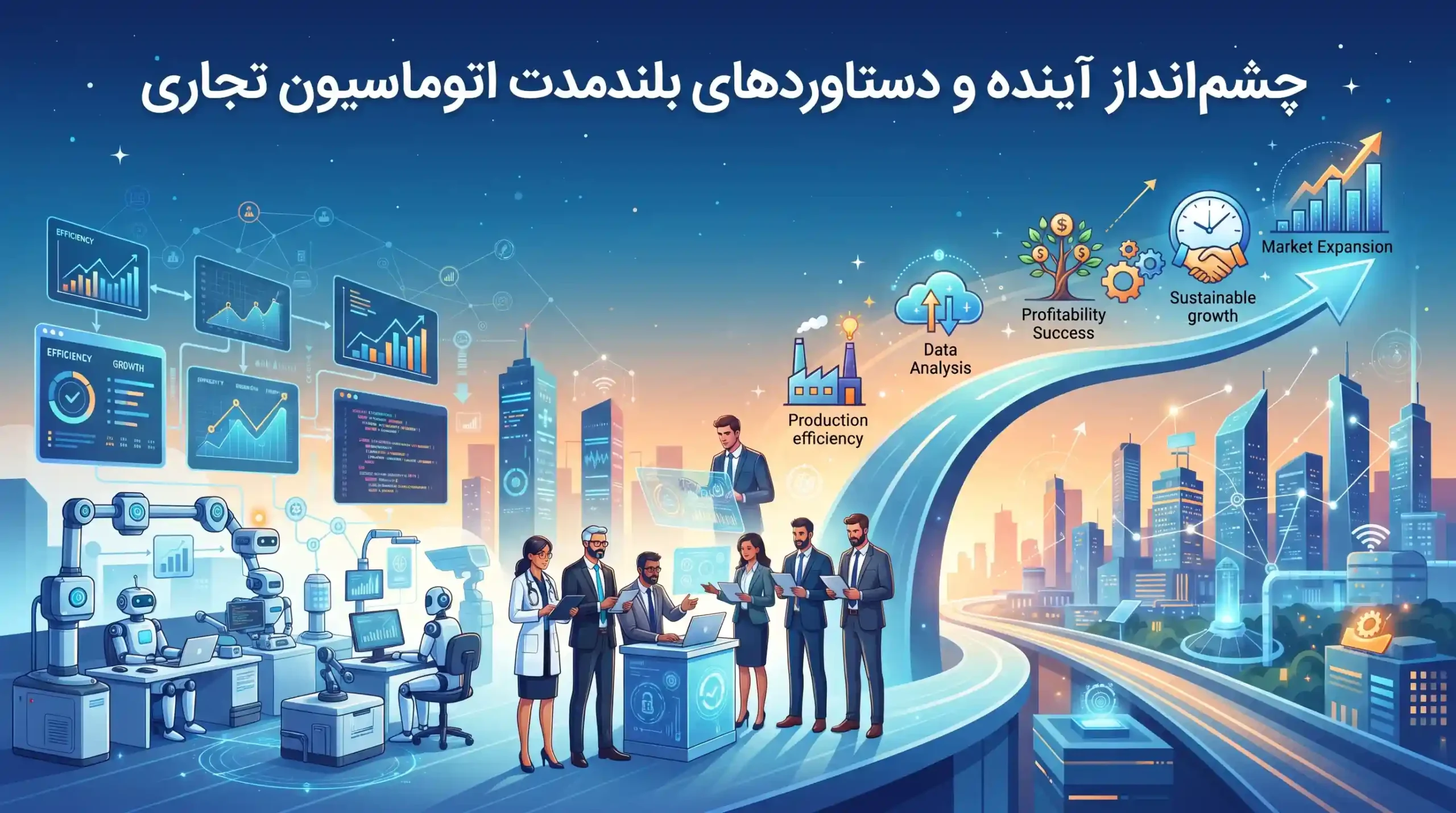 🌟 چشمانداز آینده و دستاوردهای بلندمدت اتوماسیون تجاری