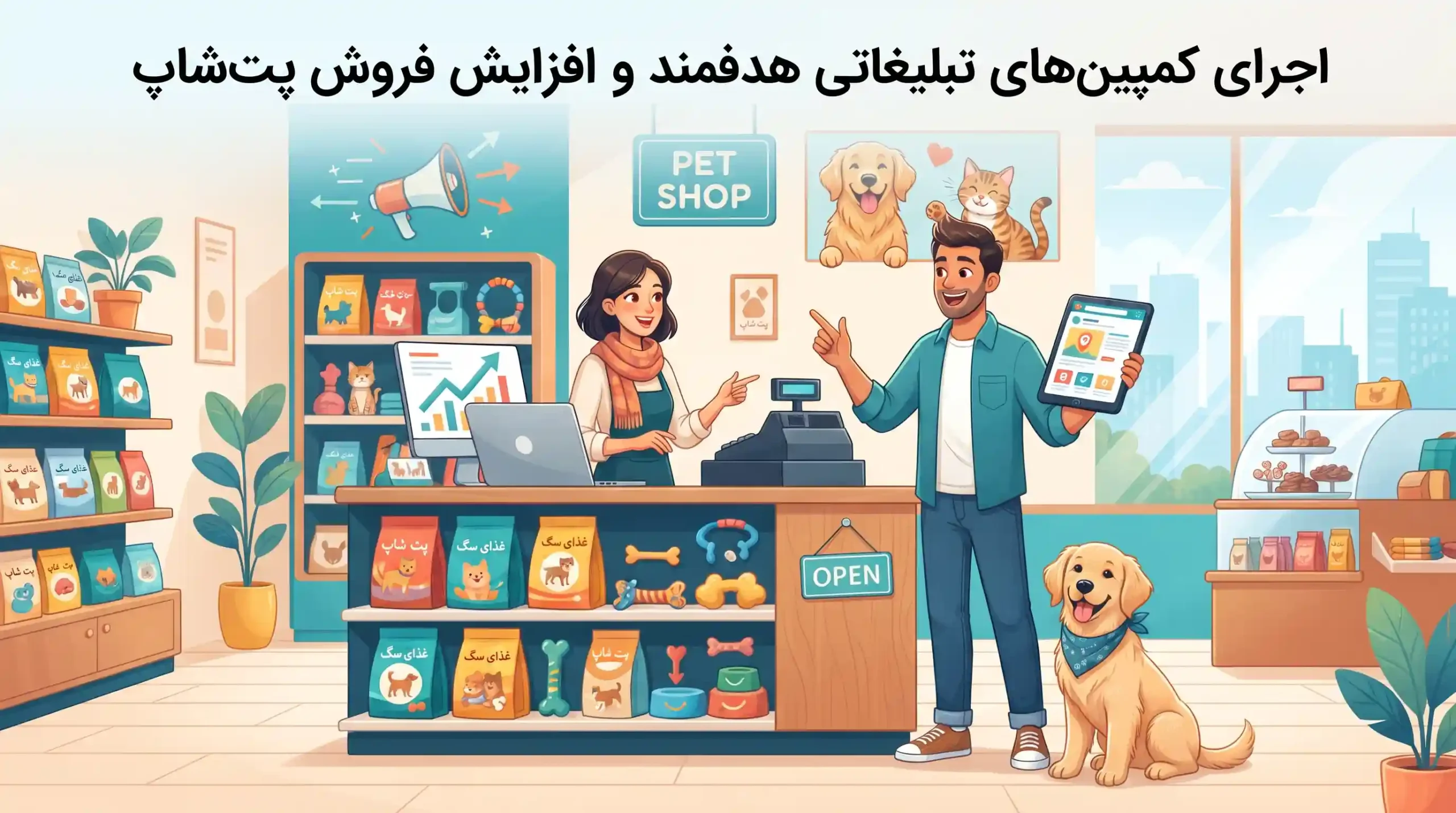 🚀 اجرای کمپین‌های تبلیغاتی هدفمند و افزایش فروش پت‌شاپ