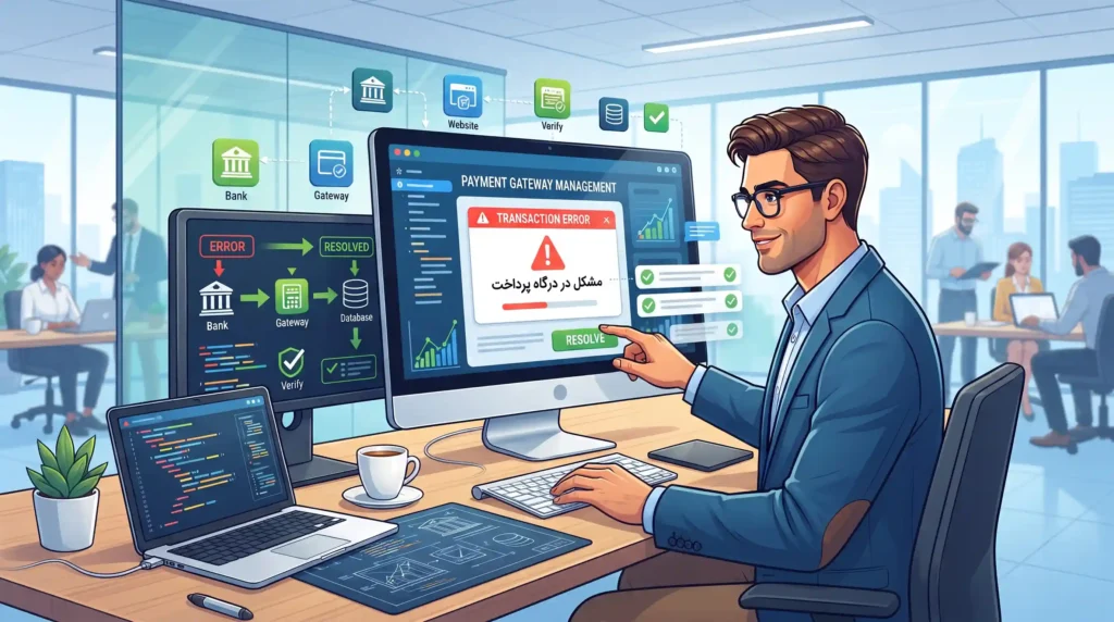 چگونه ادمین سایت مشکلات مربوط به درگاه پرداخت را سریع حل کند؟