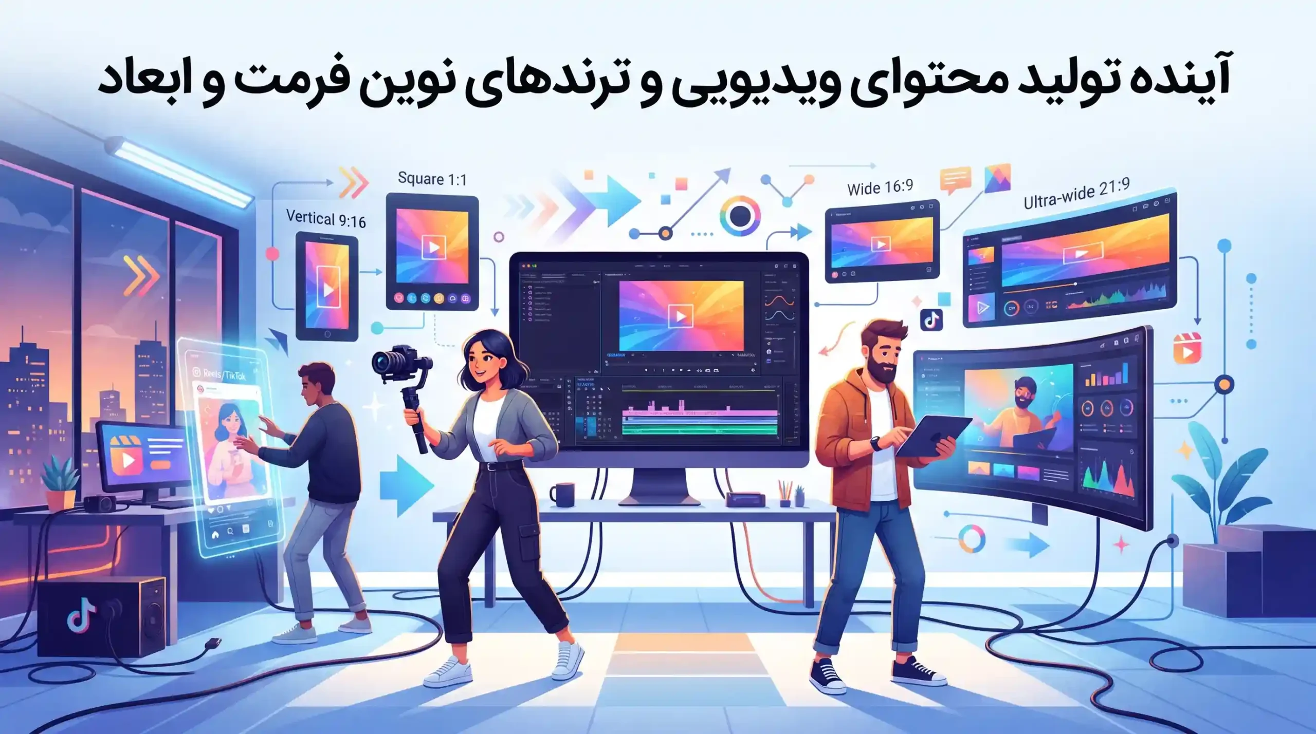 🎯 آینده تولید محتوای ویدیویی و ترندهای نوین فرمت و ابعاد
