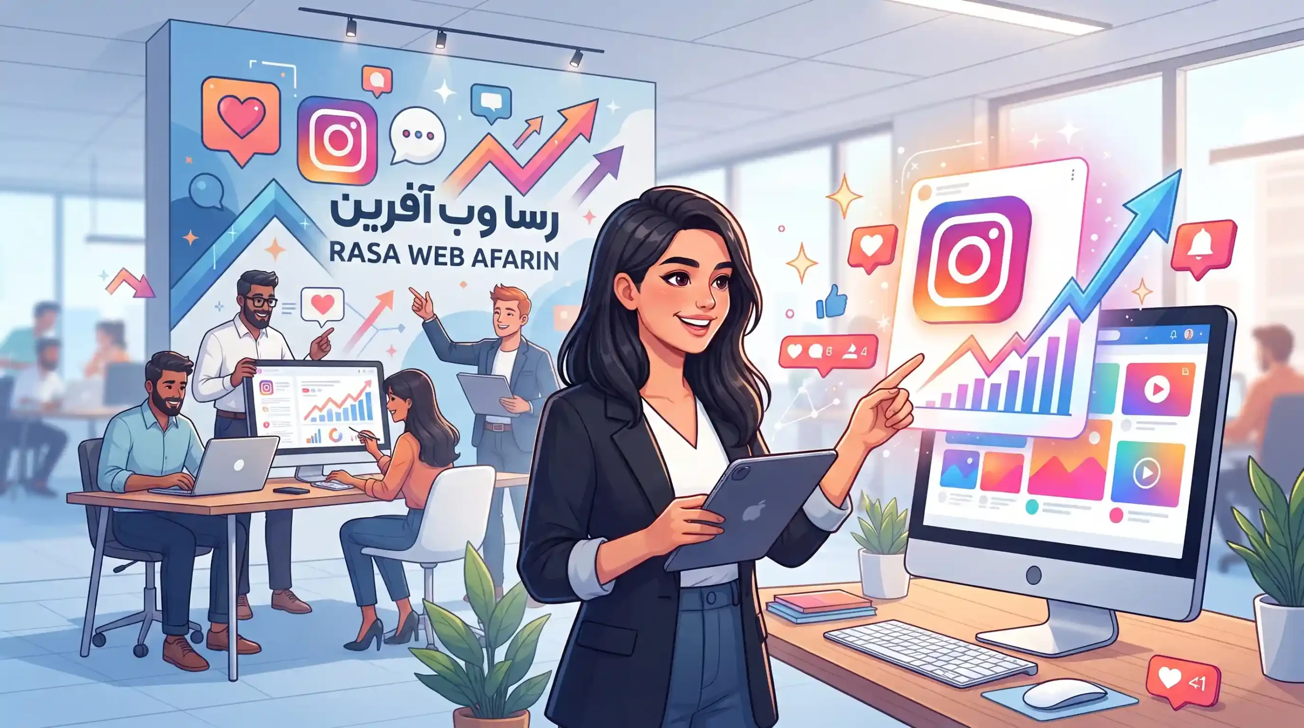 📱 نقش بازاریابی شبکههای اجتماعی و اینستاگرام در رسا وب آفرین