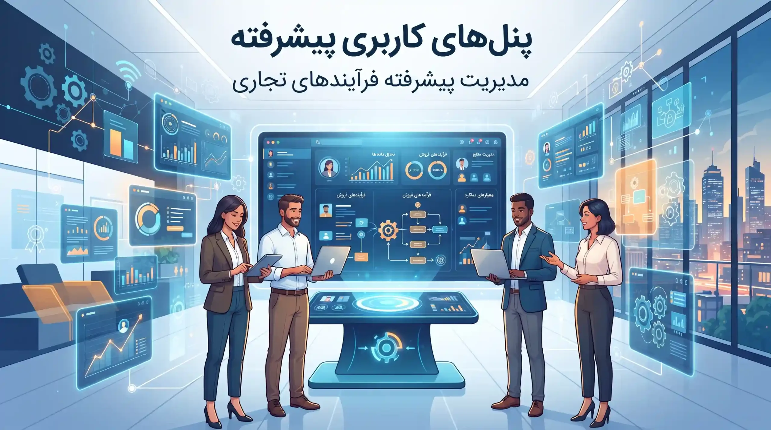 🛒 پنلهای کاربری پیشرفته و مدیریت پیشرفته فرآیندهای تجاری
