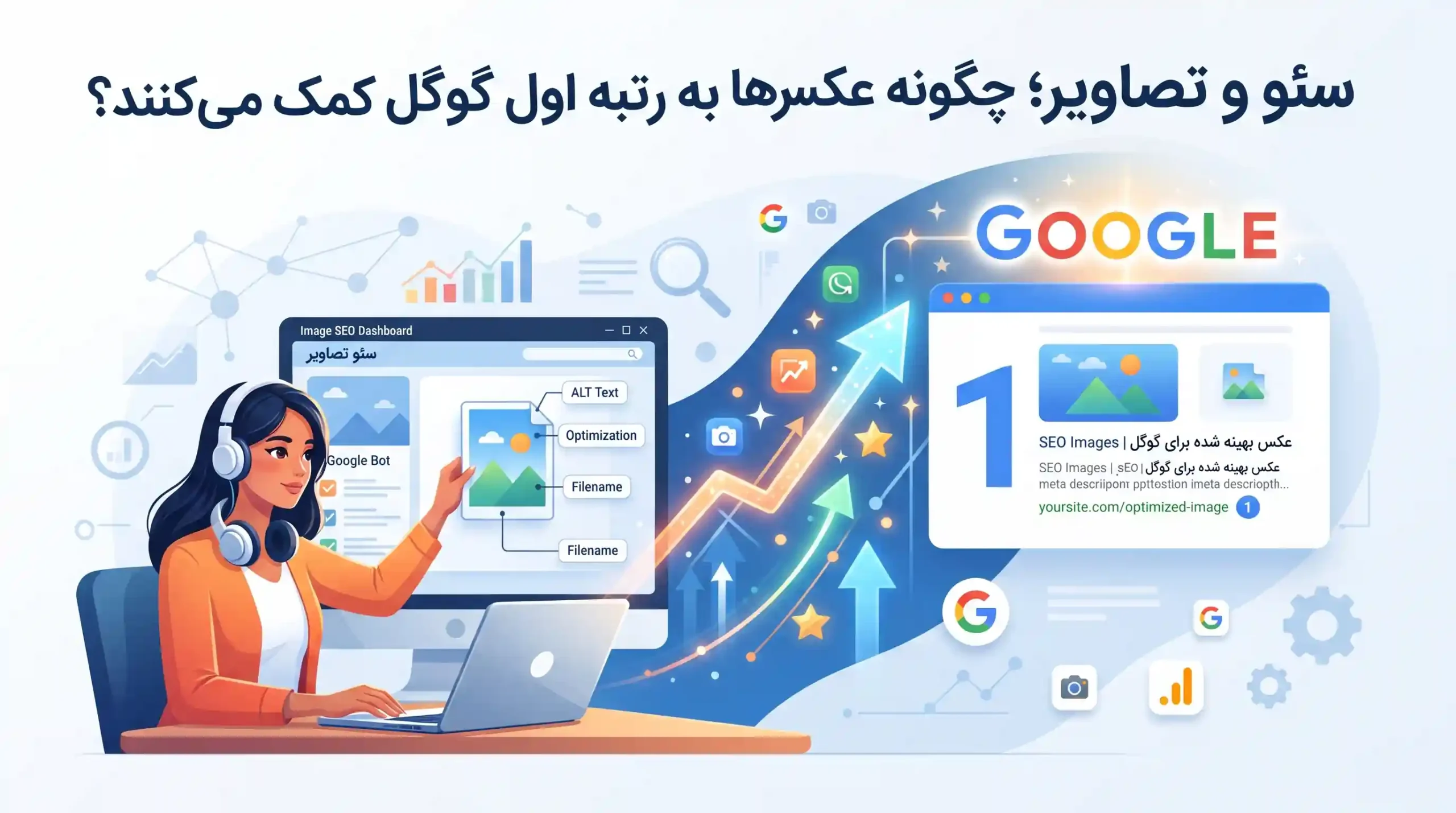 🔍 سئو و تصاویر؛ چگونه عکسها به رتبه اول گوگل کمک میکنند؟