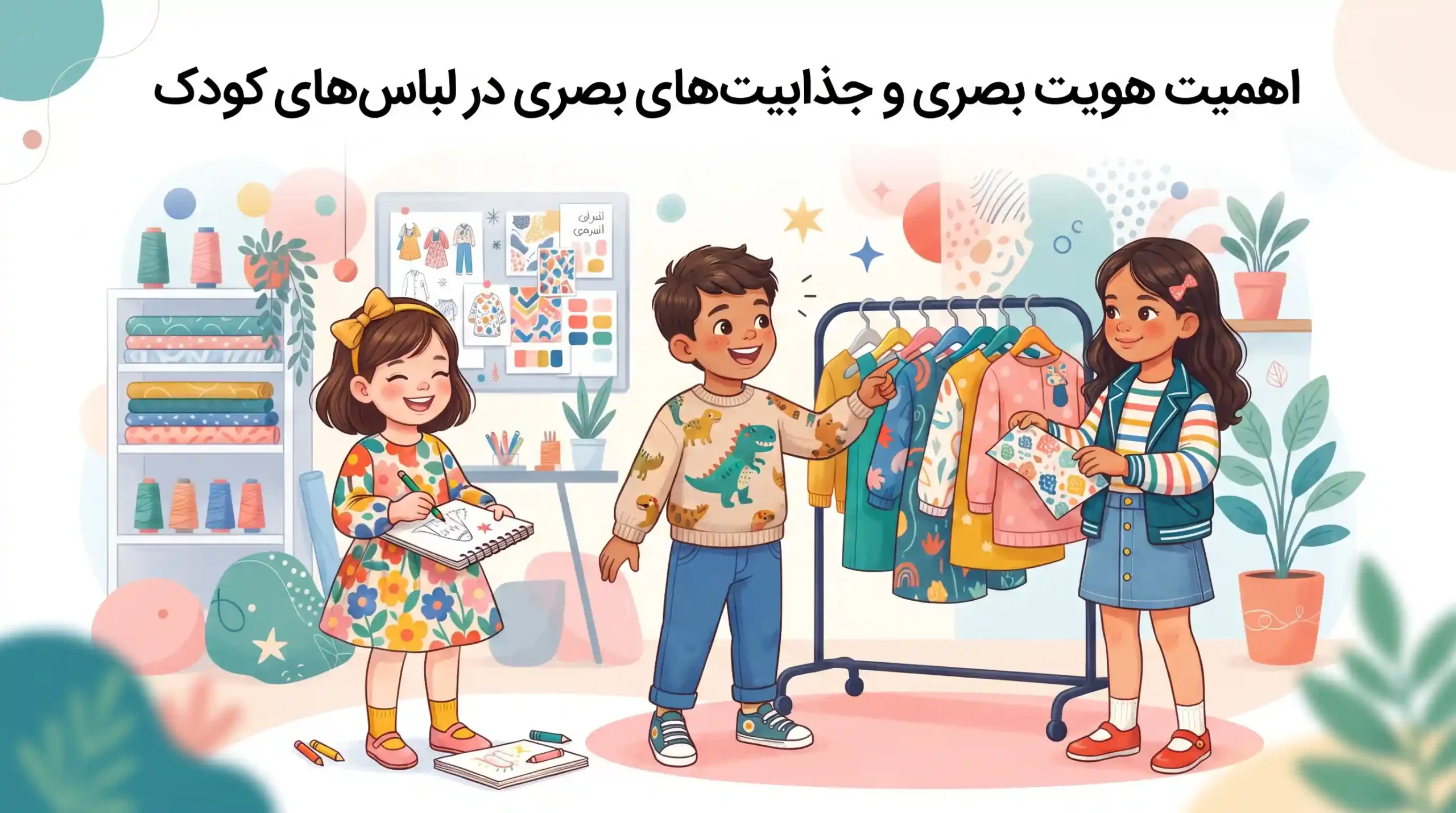 🎨 اهمیت هویت بصری و جذابیت‌های بصری در لباس‌های کودک