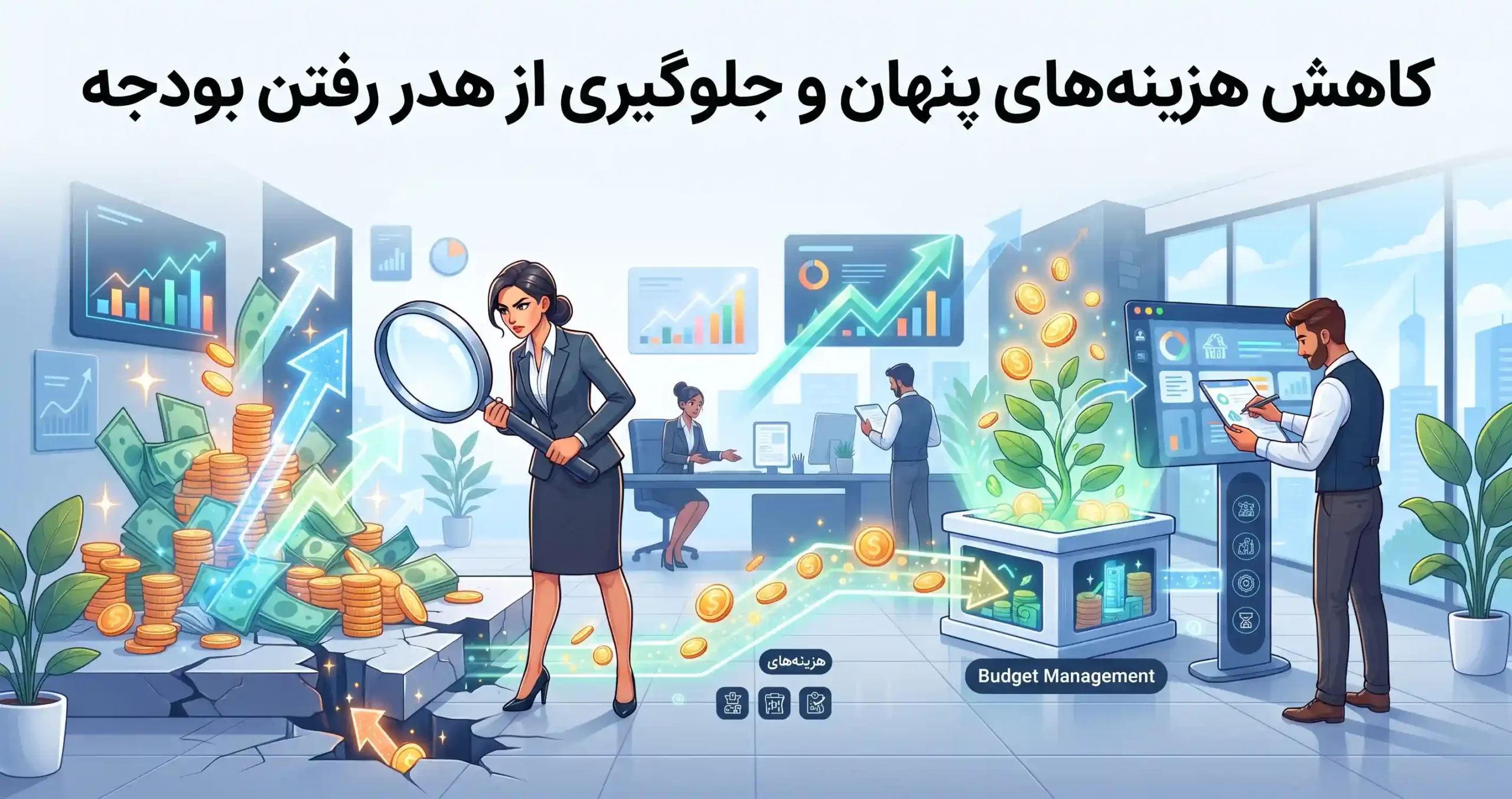 💰 کاهش هزینه‌های پنهان و جلوگیری از هدر رفتن بودجه