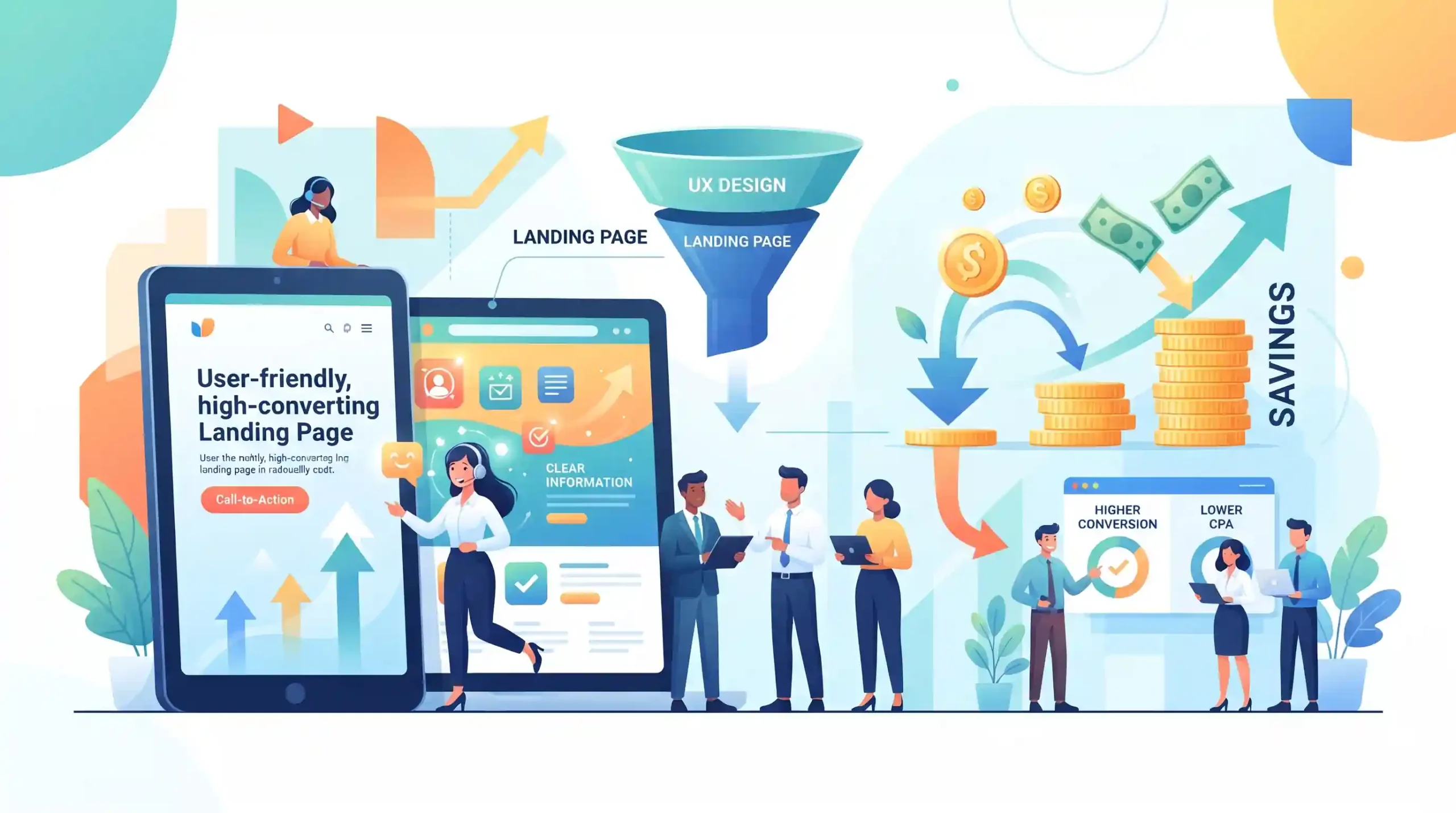 🎯 اهمیت تجربه کاربری (UX) و لندینگ پیج در کاهش هزینه‌ها