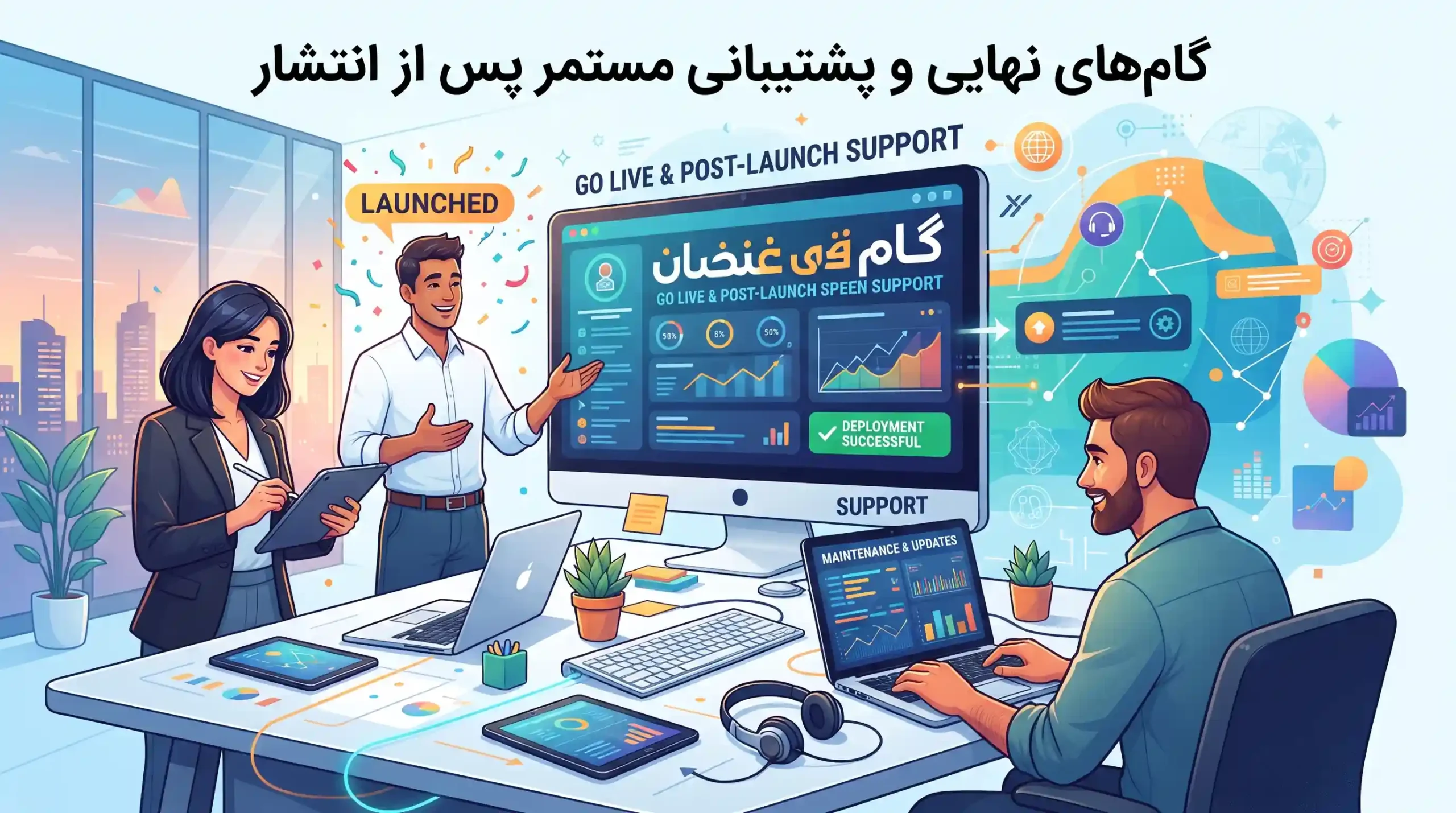 🚀 گام‌های نهایی و پشتیبانی مستمر پس از انتشار