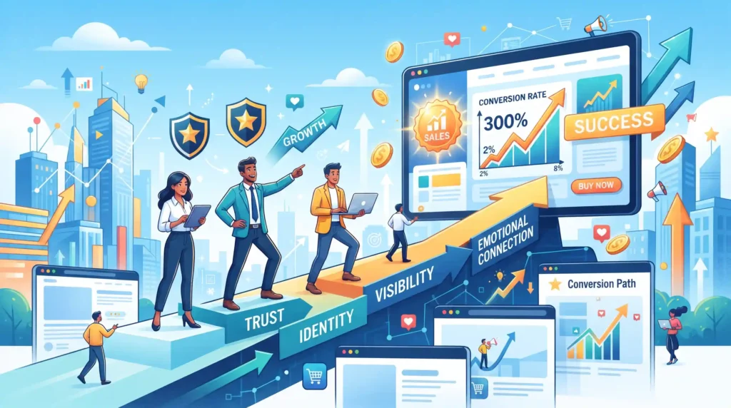 تاثیر برندینگ در افزایش نرخ تبدیل و بهینهسازی فروش سایت