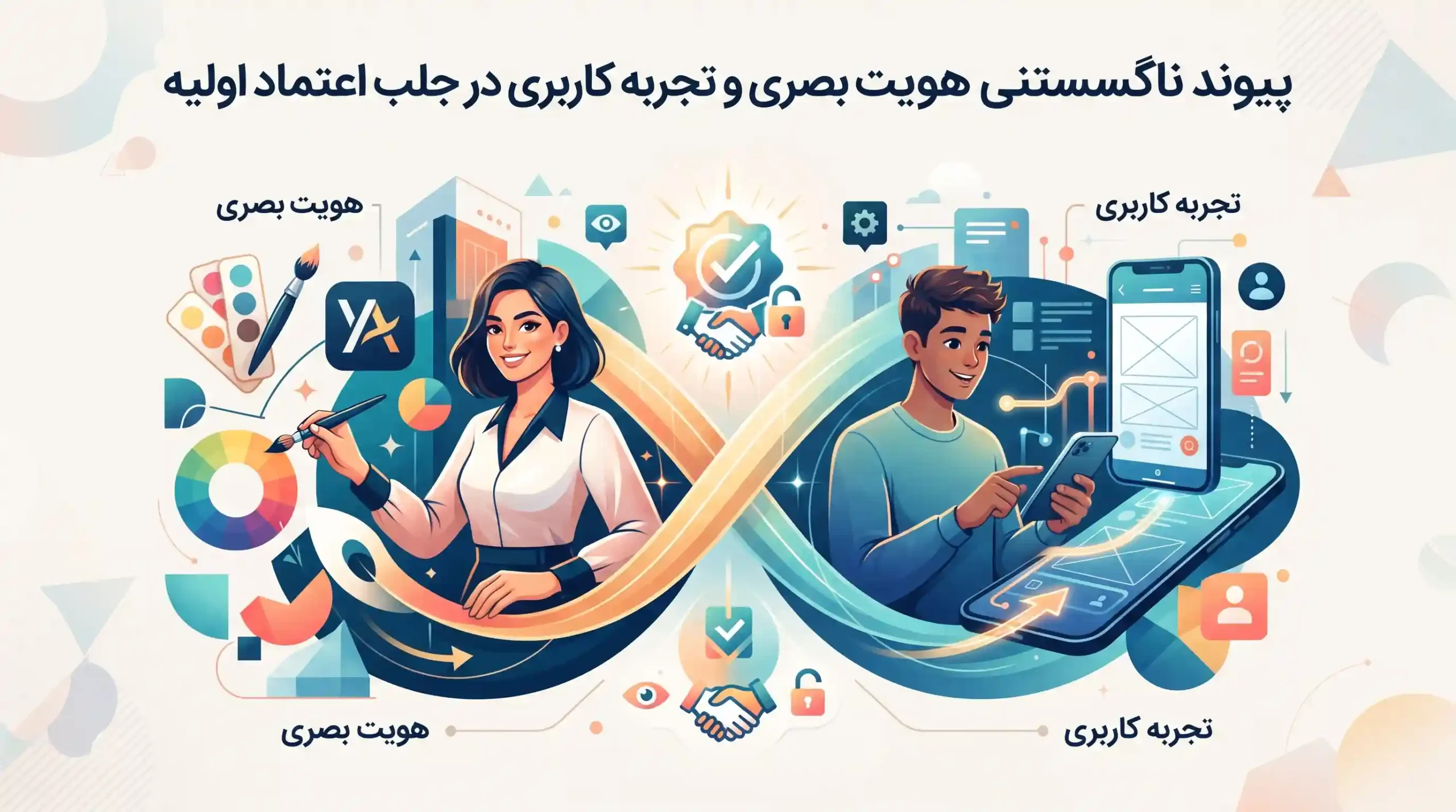 💡 پیوند ناگسستنی هویت بصری و تجربه کاربری در جلب اعتماد اولیه