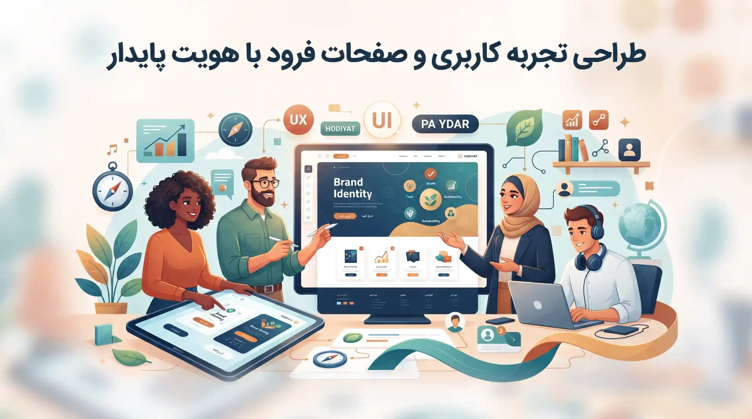 🎨 طراحی تجربه کاربری و صفحات فرود با هویت پایدار