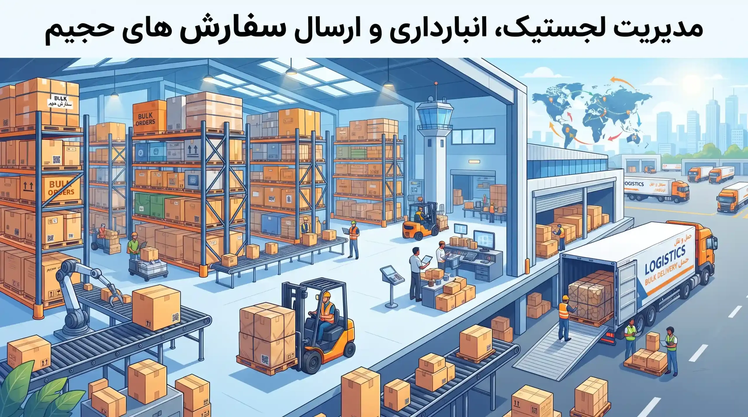 🚚 مدیریت لجستیک، انبارداری و ارسال سفارشهای حجیم